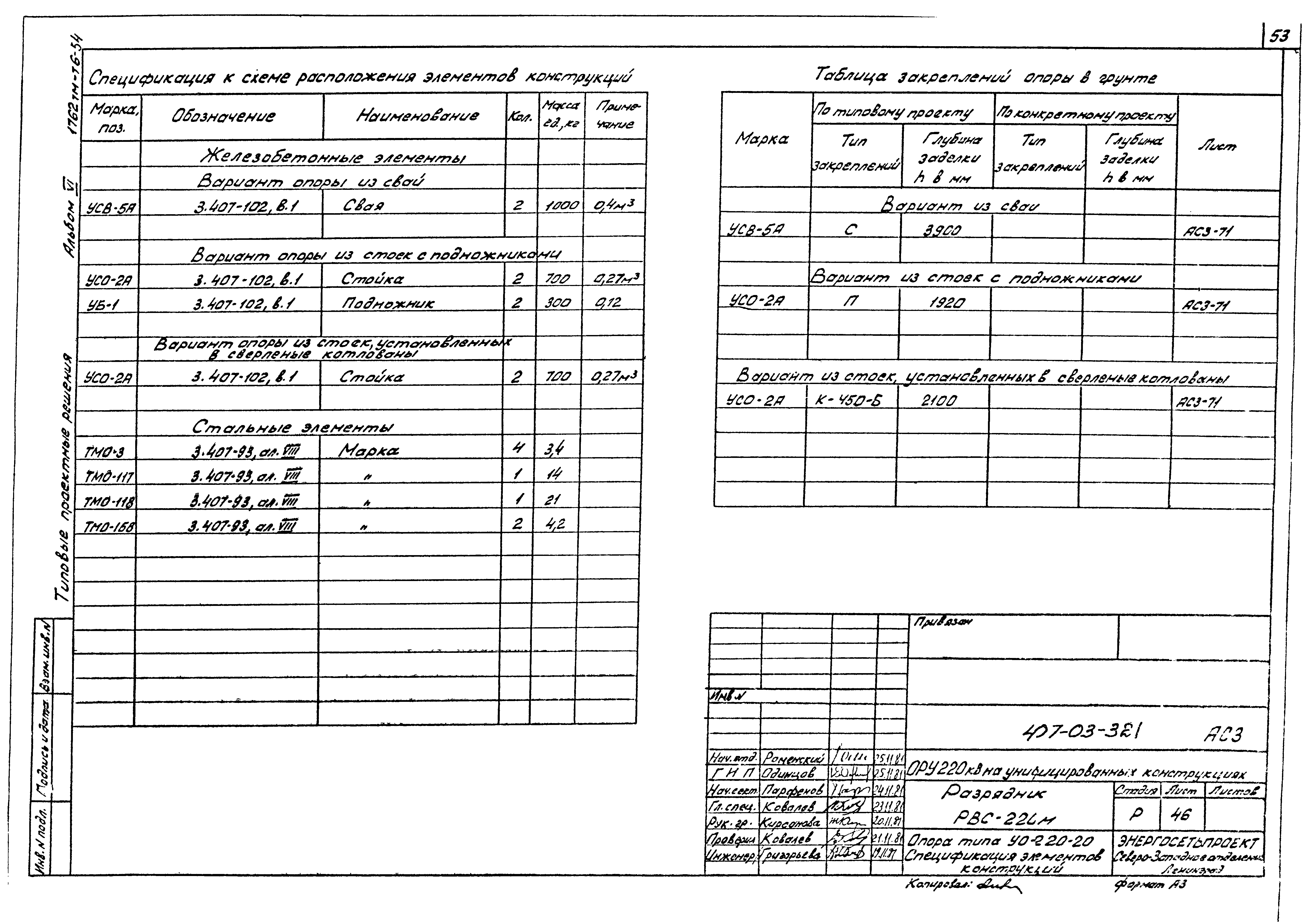 Типовые проектные решения 407-03-321