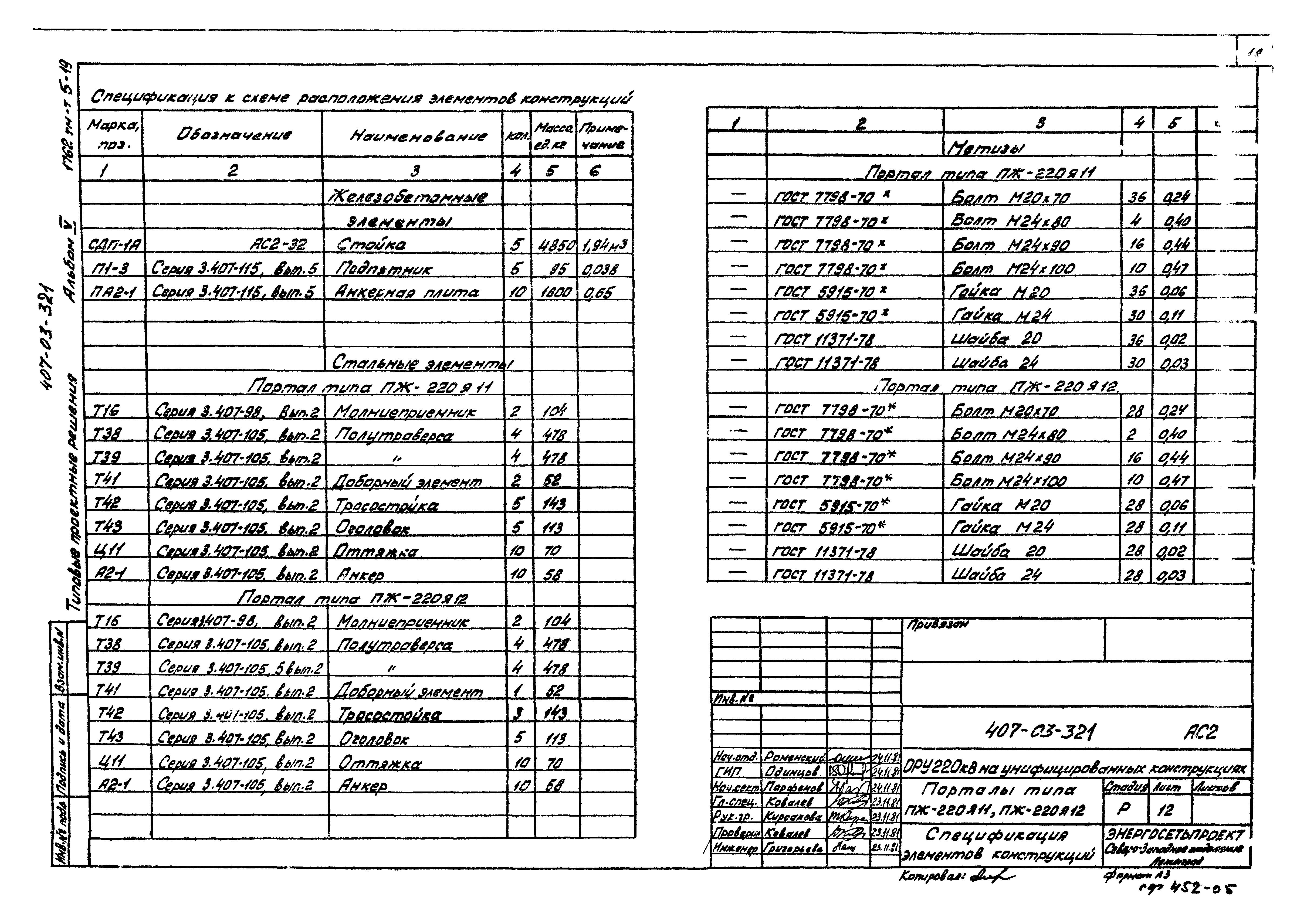 Типовые проектные решения 407-03-321