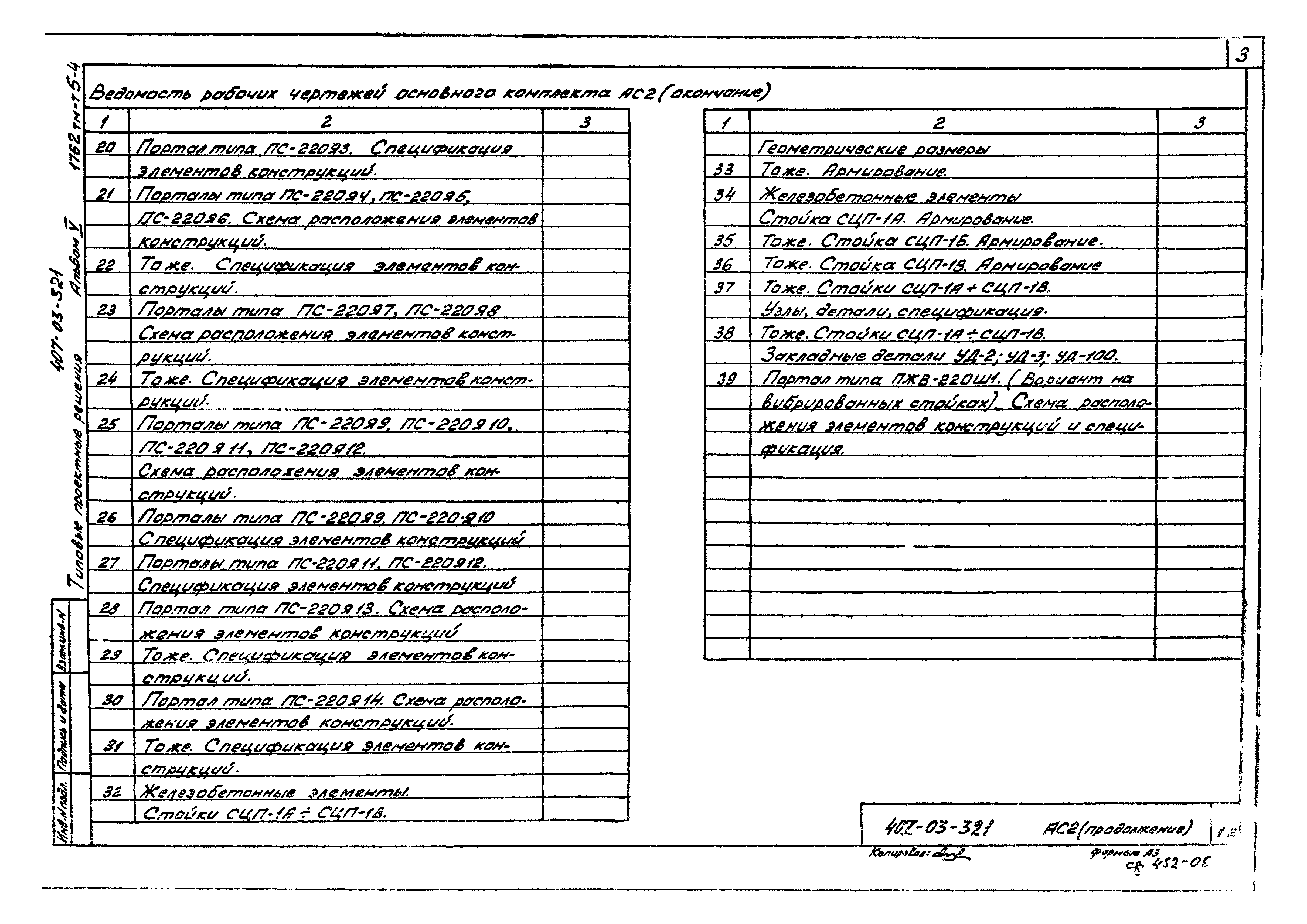 Типовые проектные решения 407-03-321