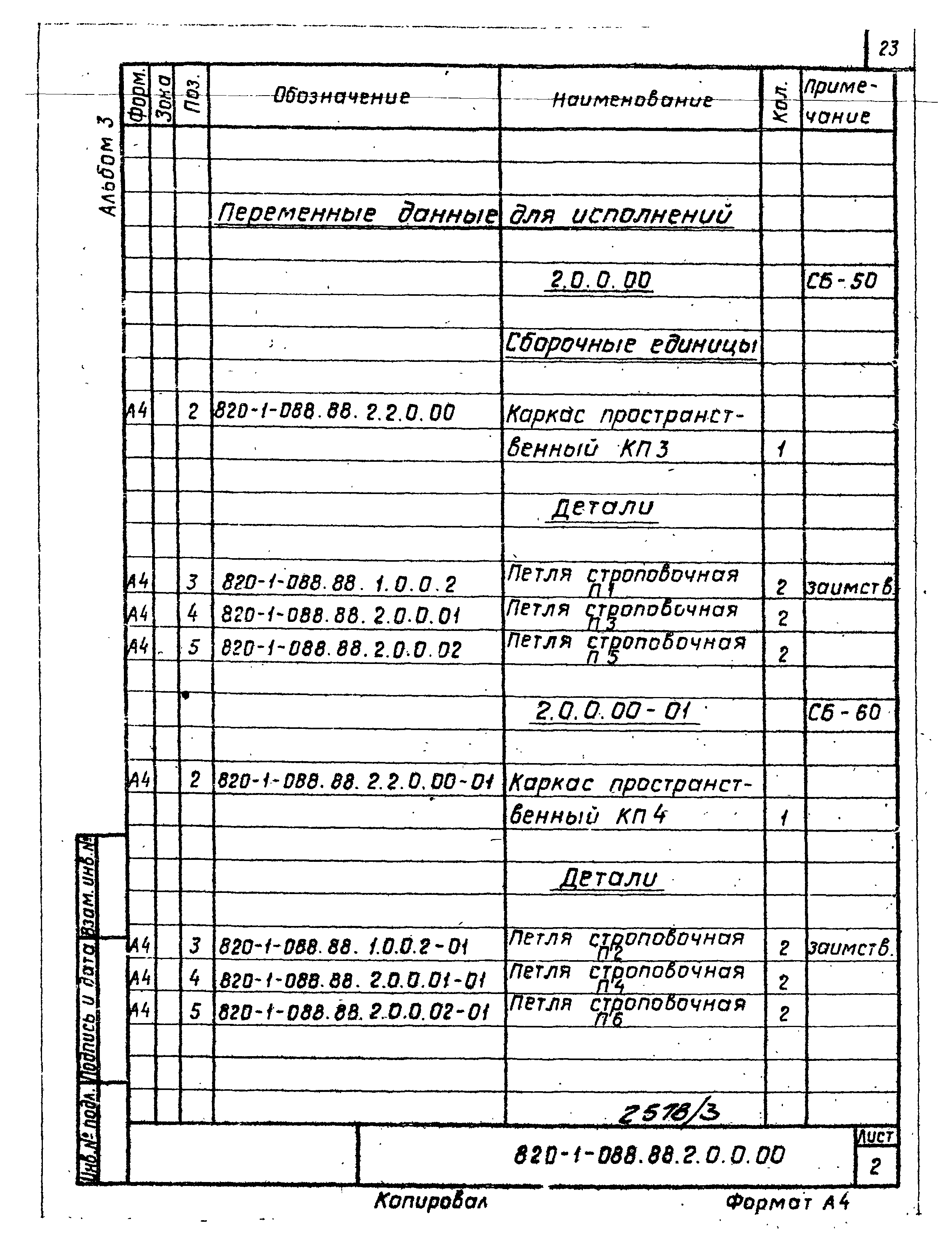 Типовые проектные решения 820-1-088.88