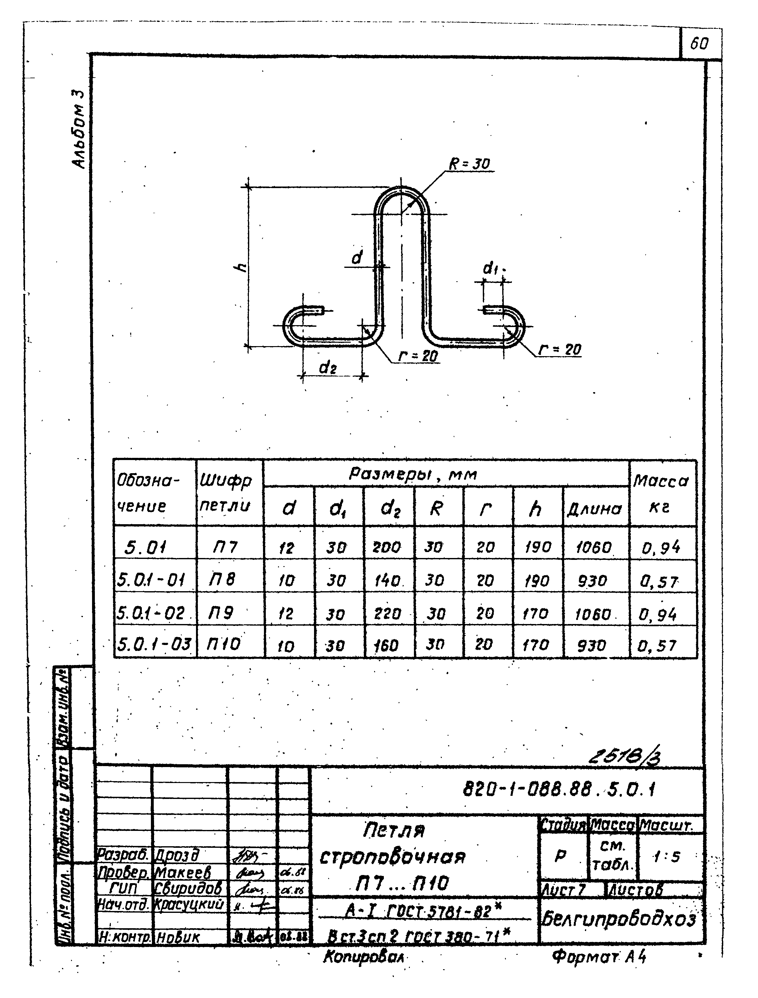 Типовые проектные решения 820-1-088.88