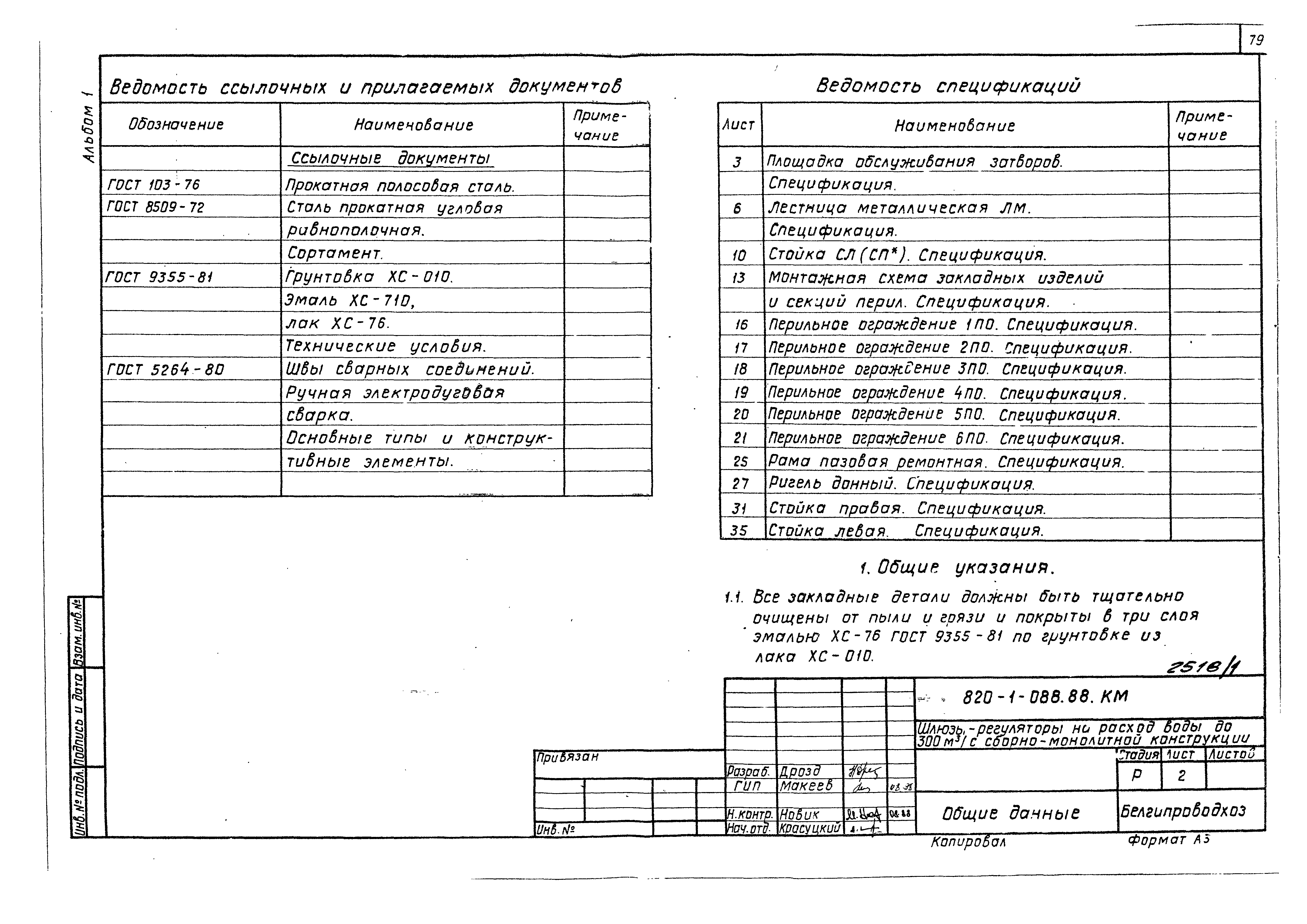 Типовые проектные решения 820-1-088.88