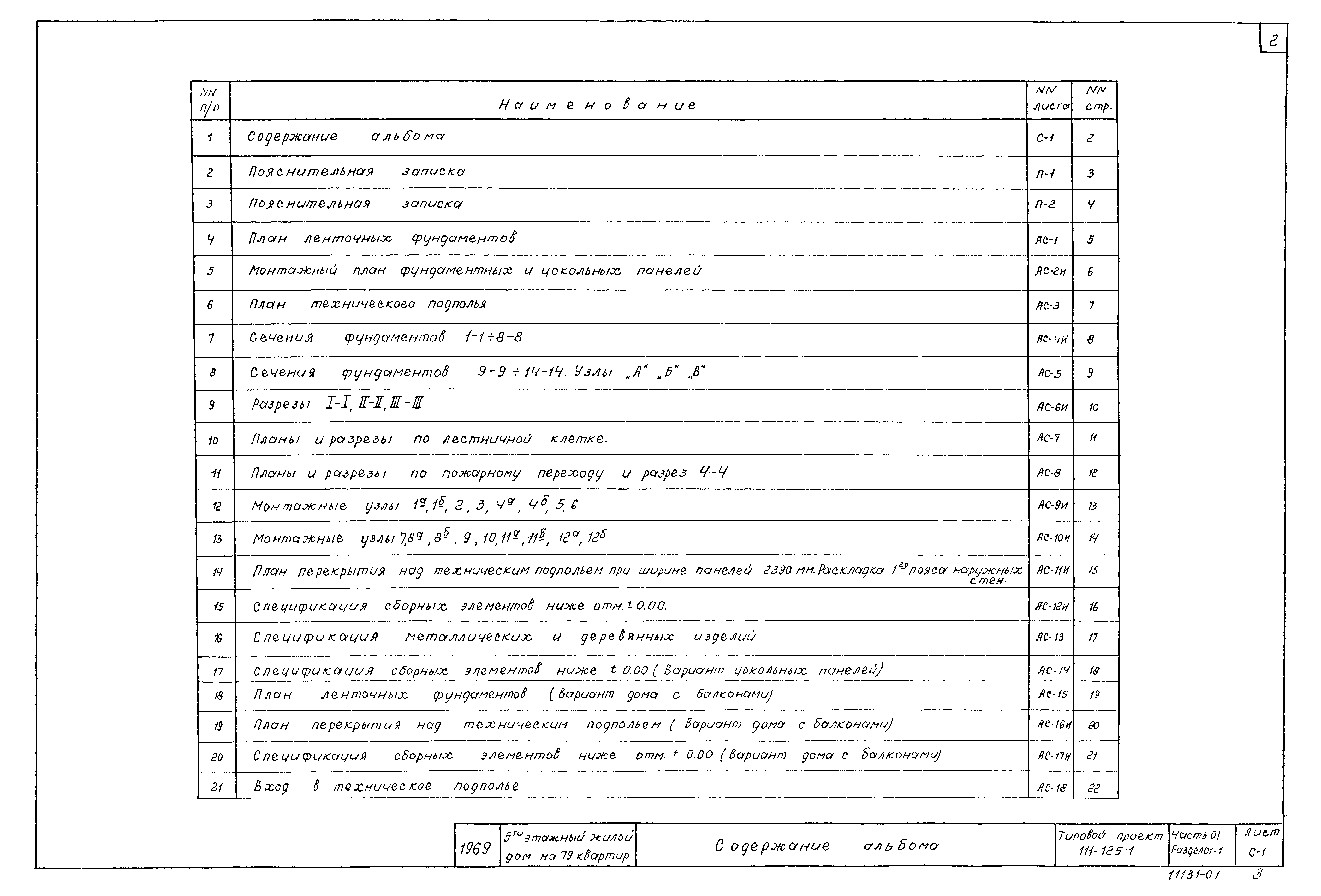 Типовой проект 111-125-1