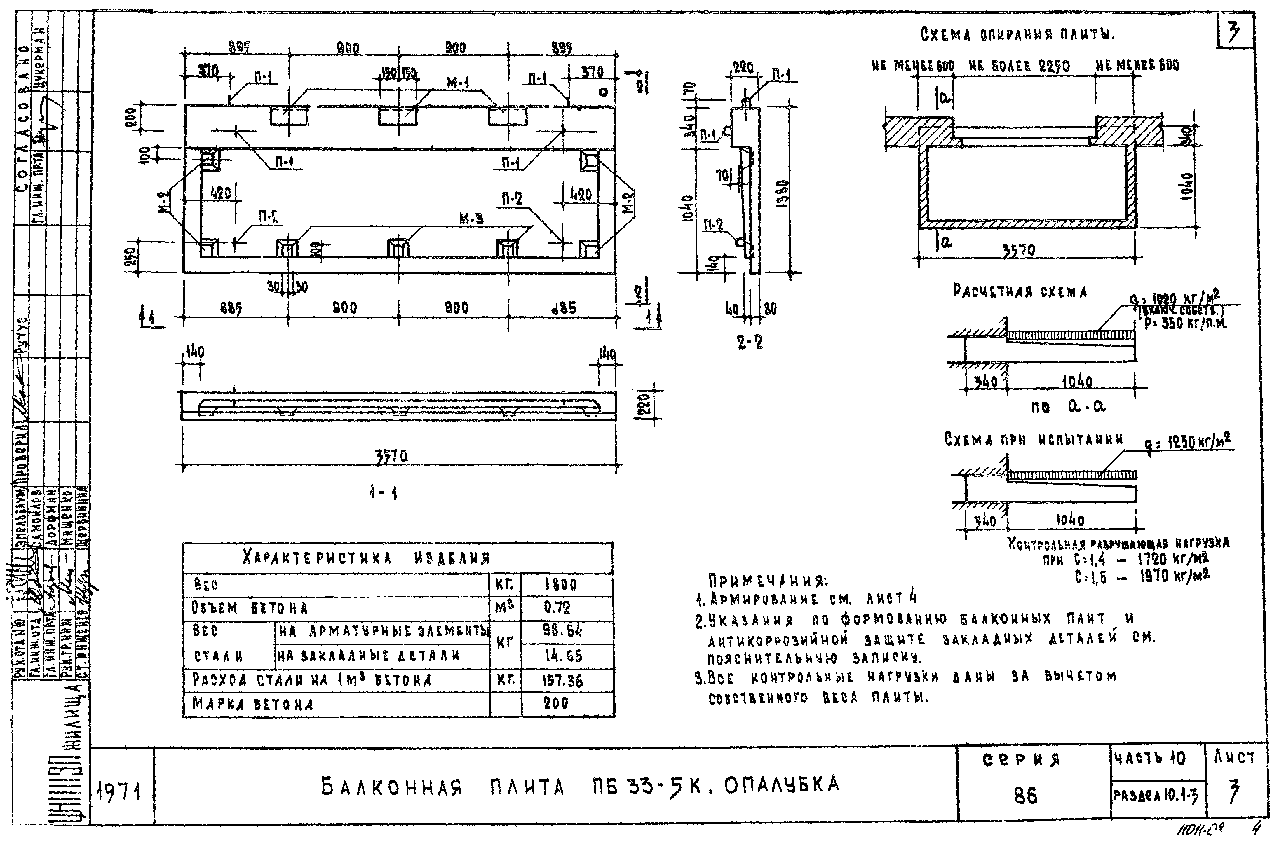 Характеристики к армированию