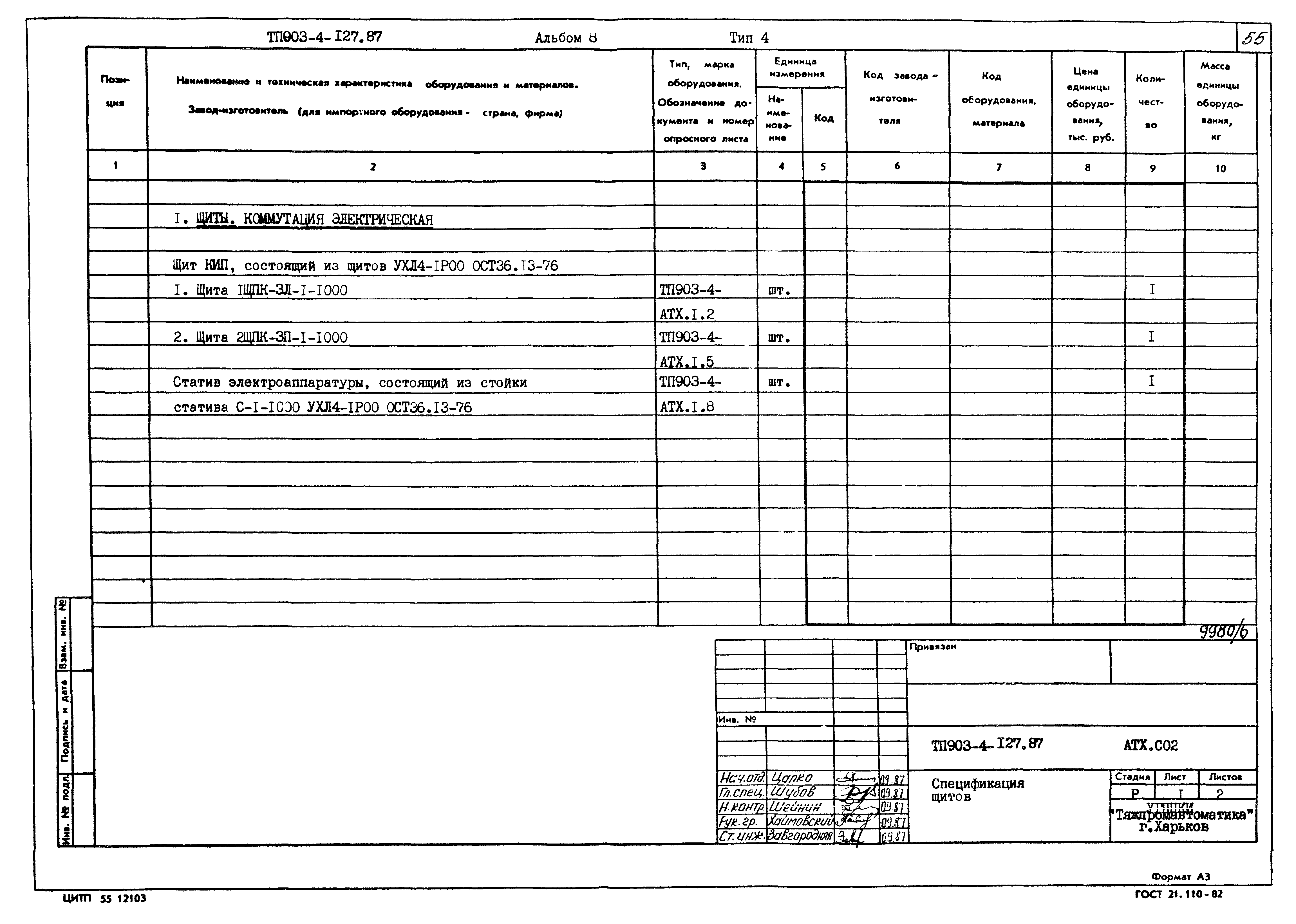 Типовой проект 903-4-127.87