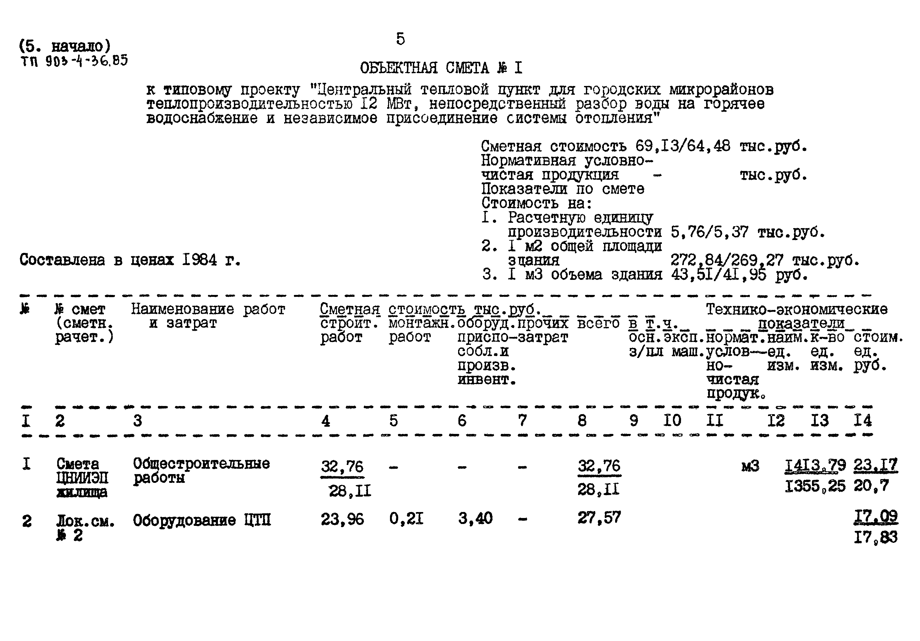Типовой проект 903-4-36.85