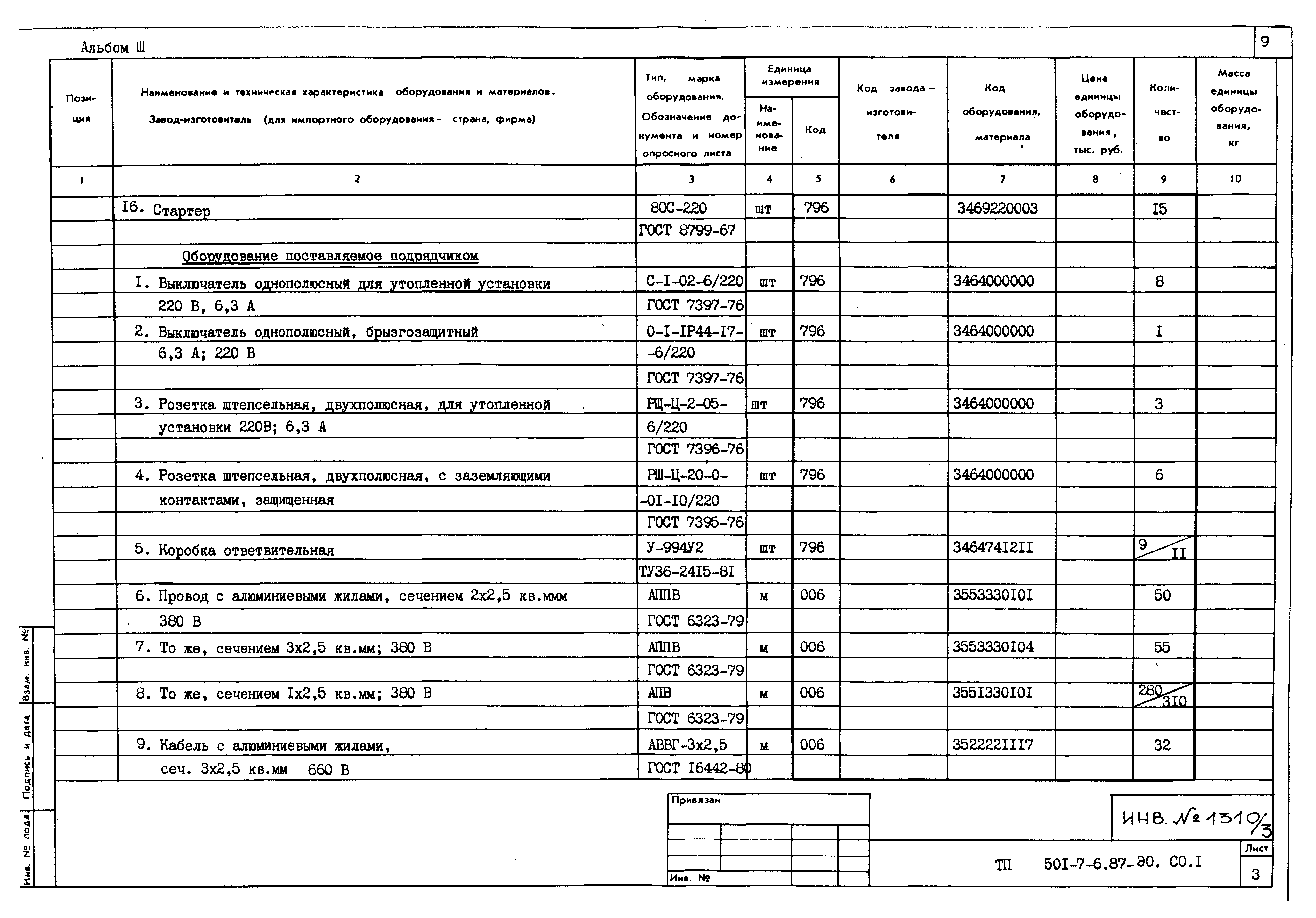 Типовой проект 501-7-6.87
