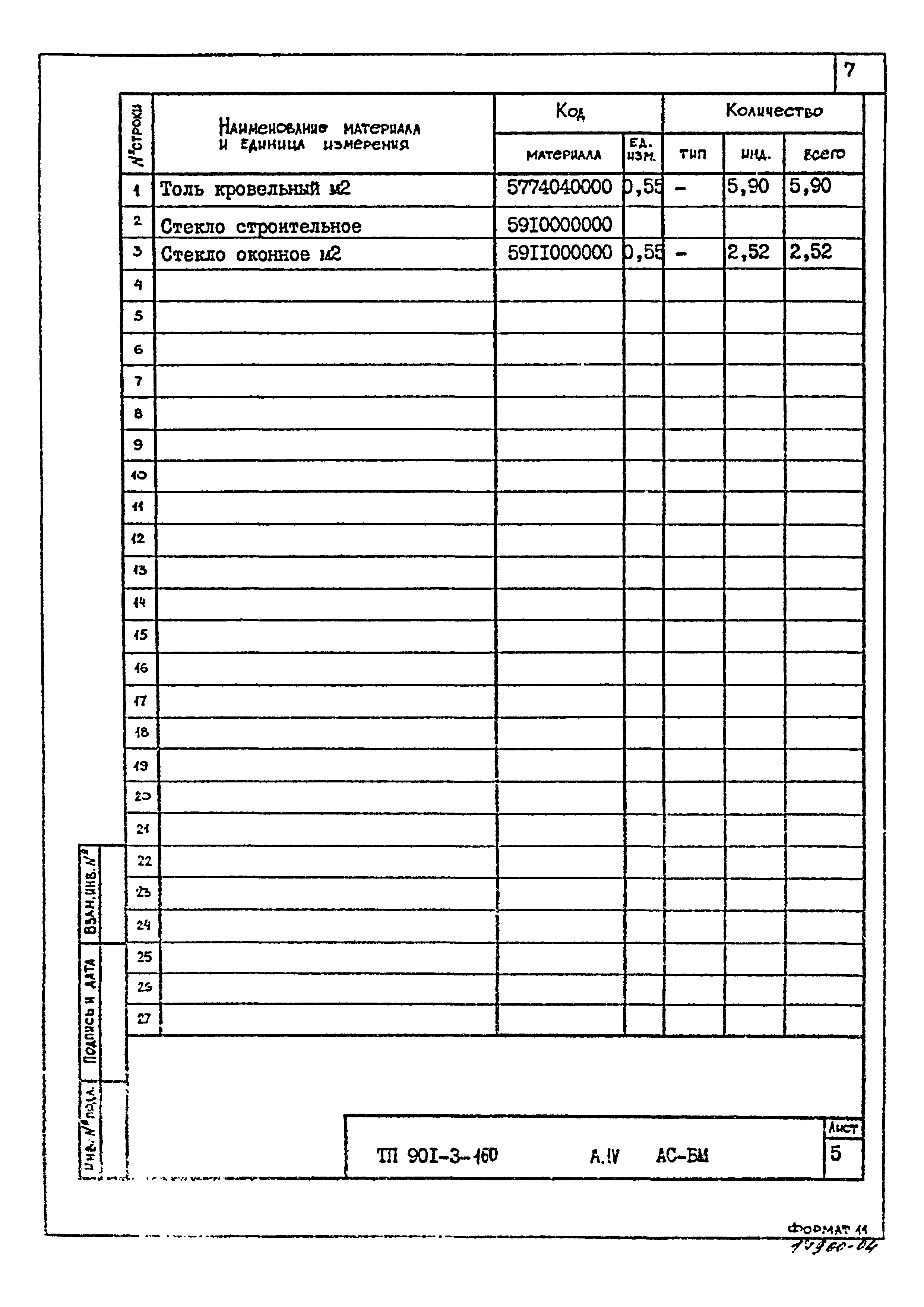 Типовой проект 901-3-160