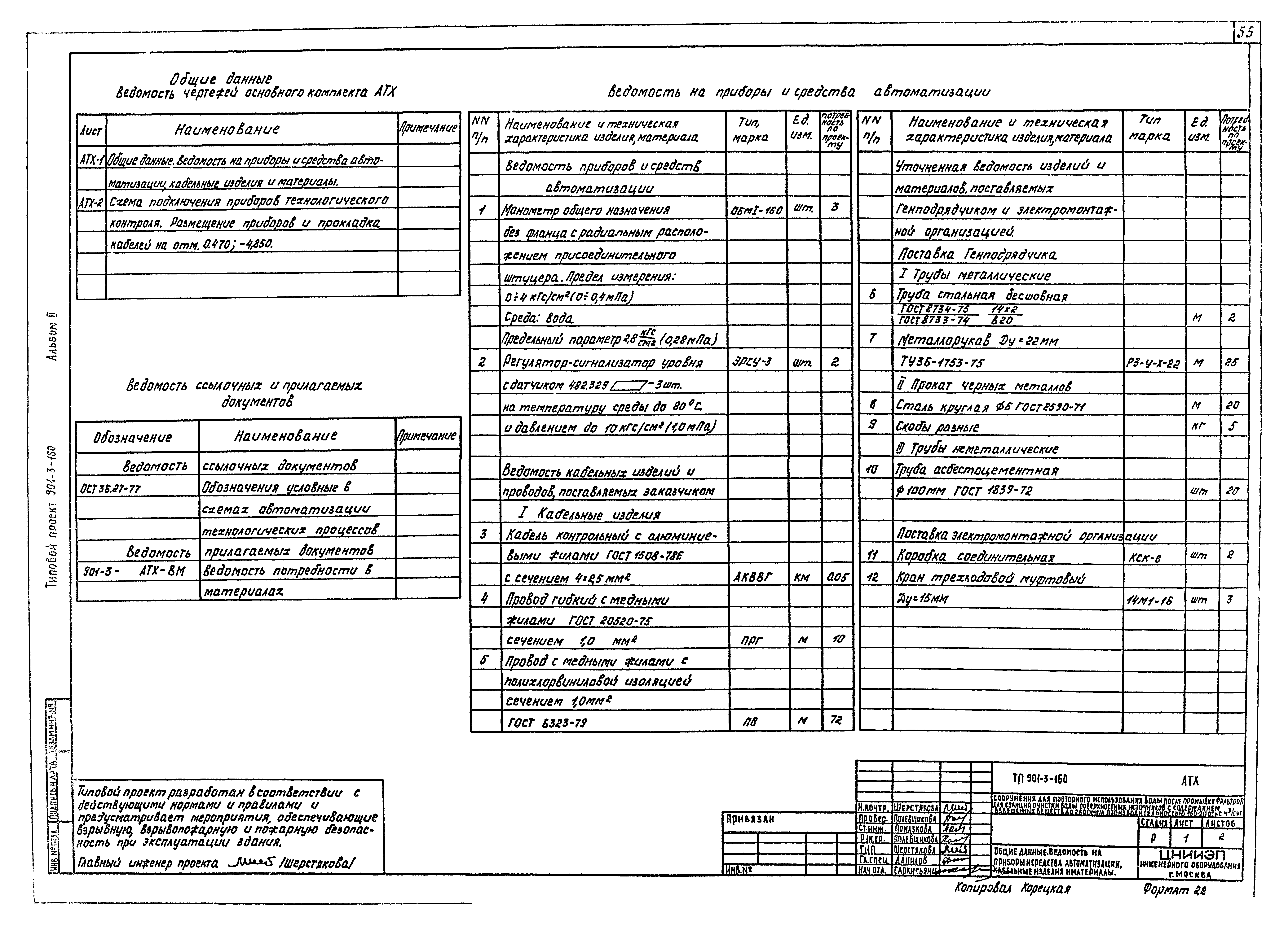 Типовой проект 901-3-160