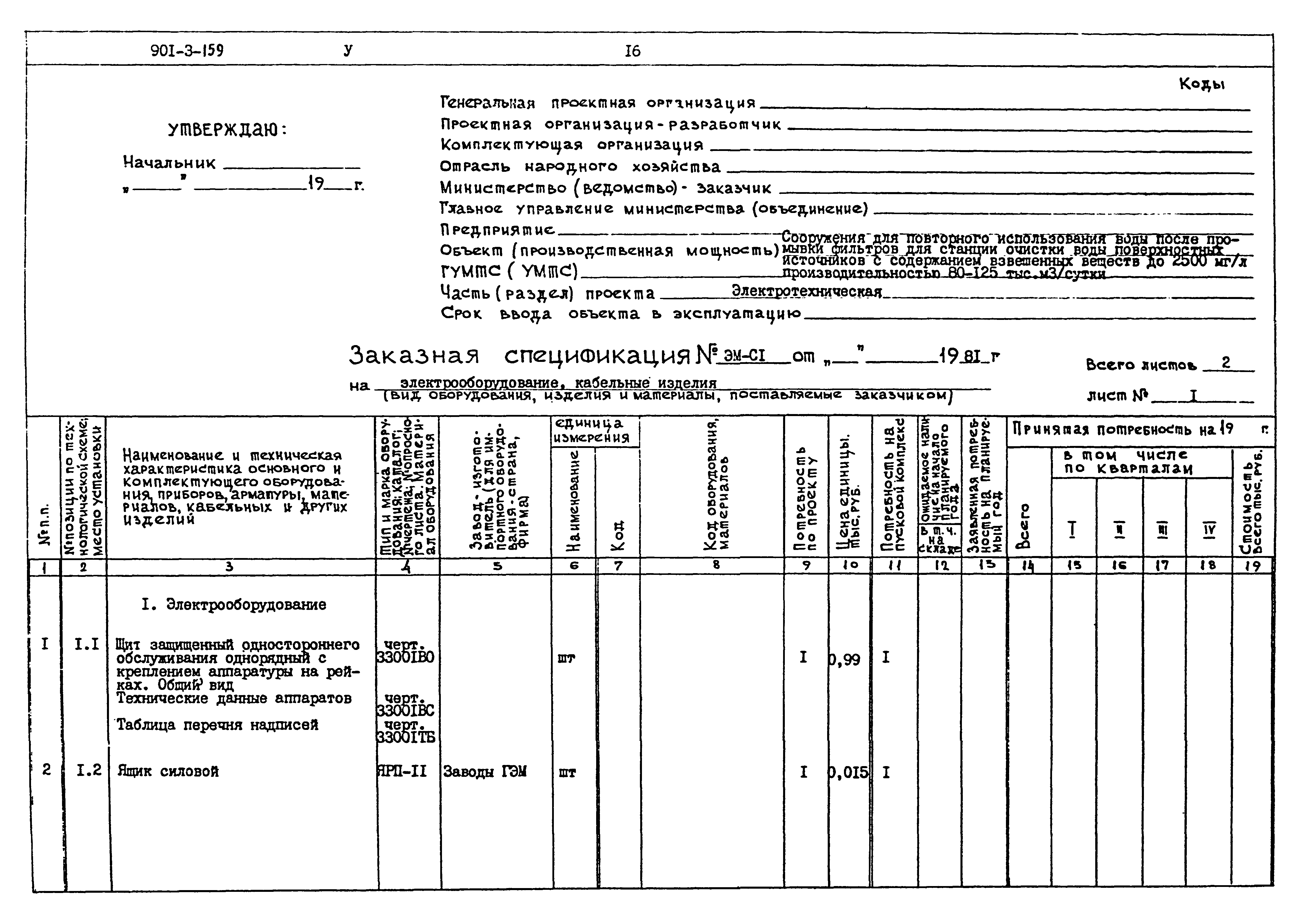Типовой проект 901-3-159