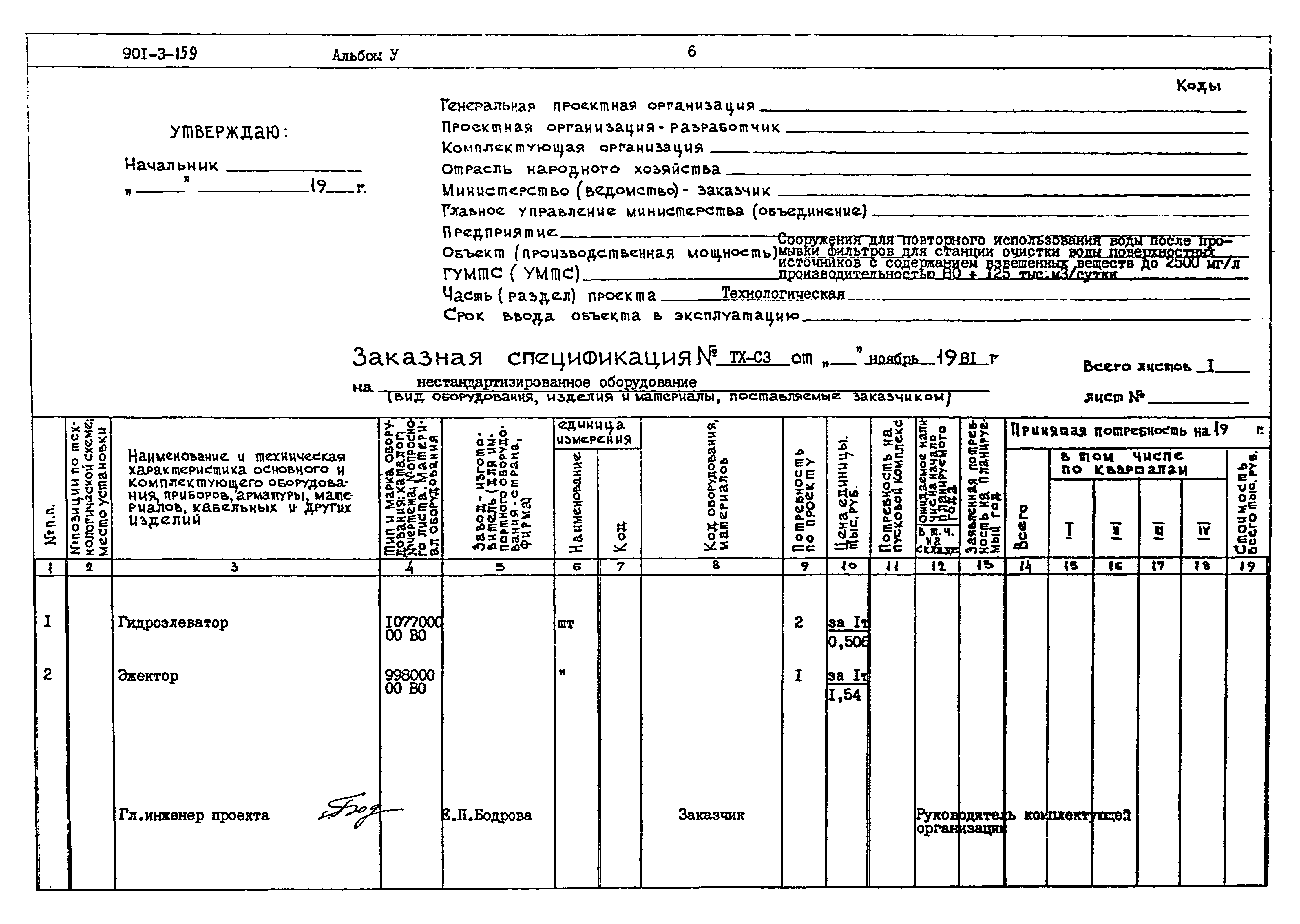 Типовой проект 901-3-159