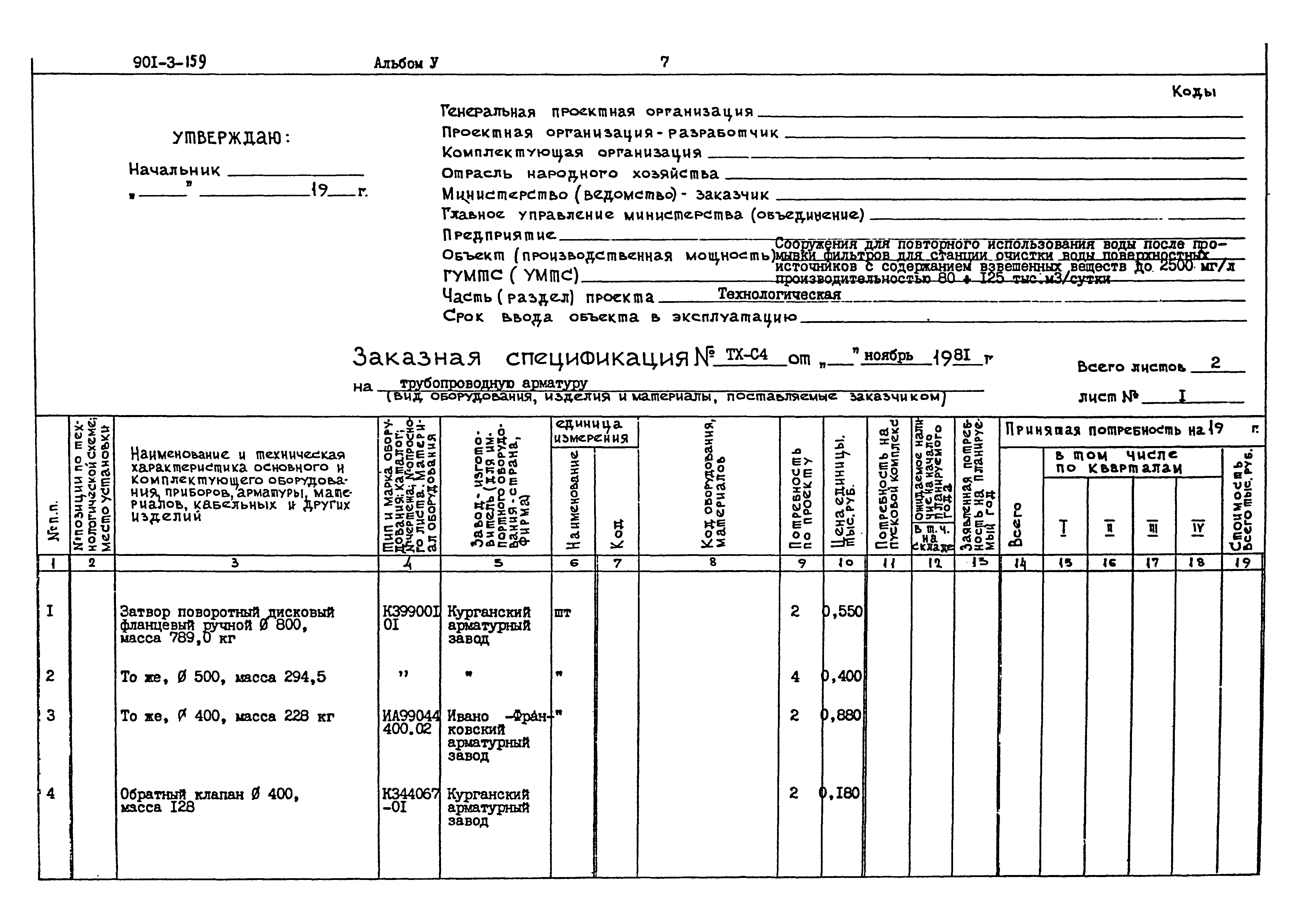 Типовой проект 901-3-159