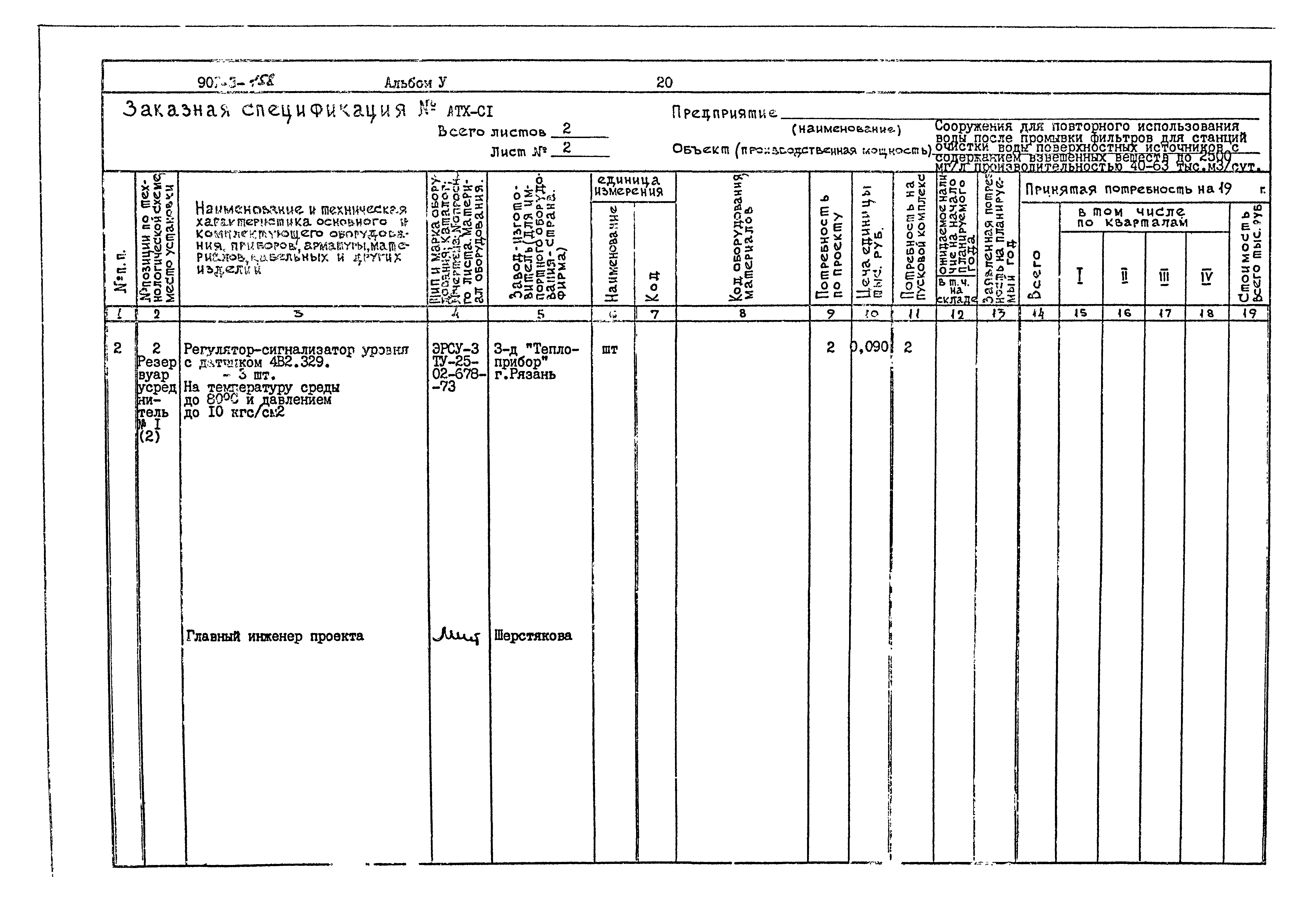 Типовой проект 901-3-158