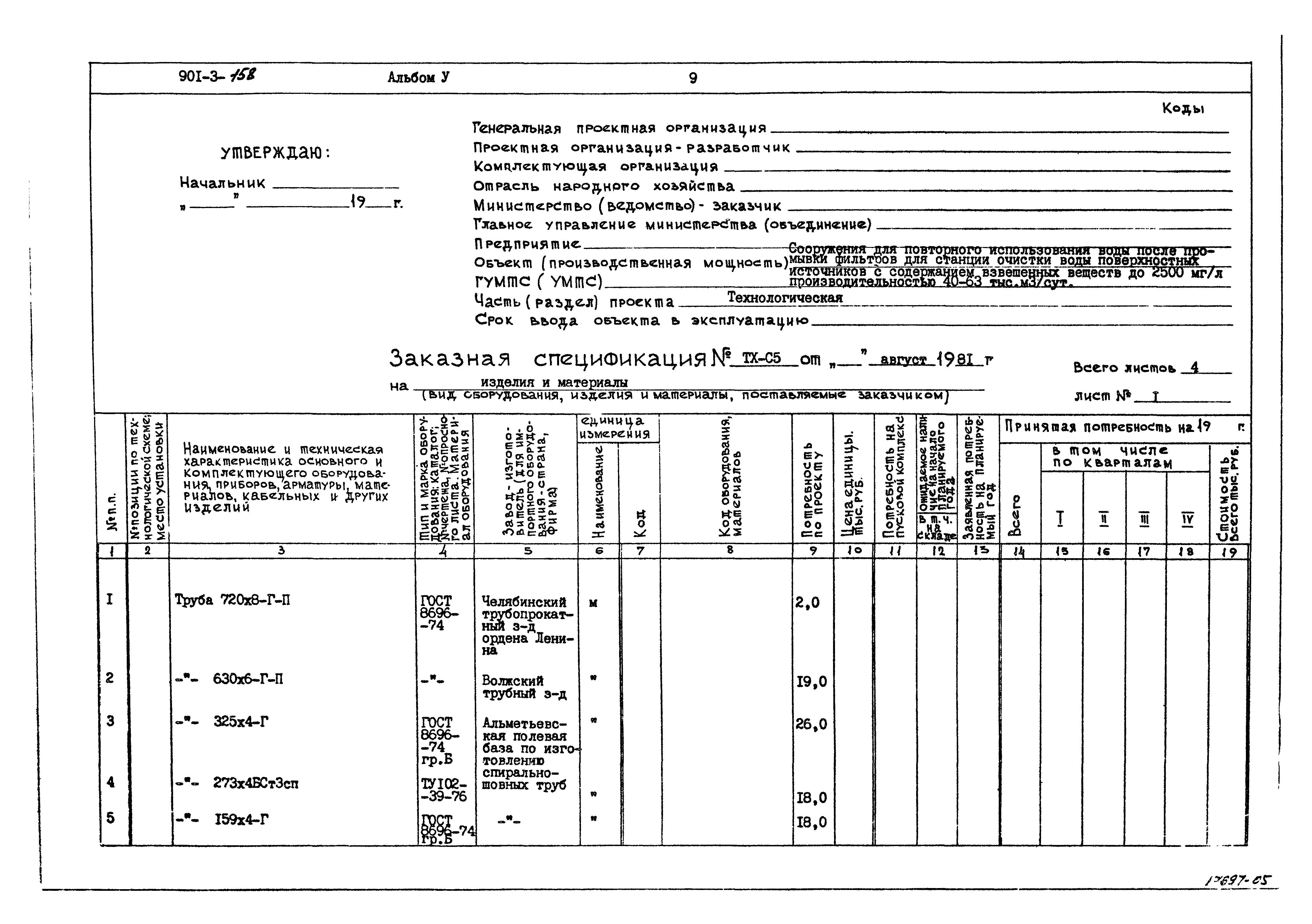 Типовой проект 901-3-158
