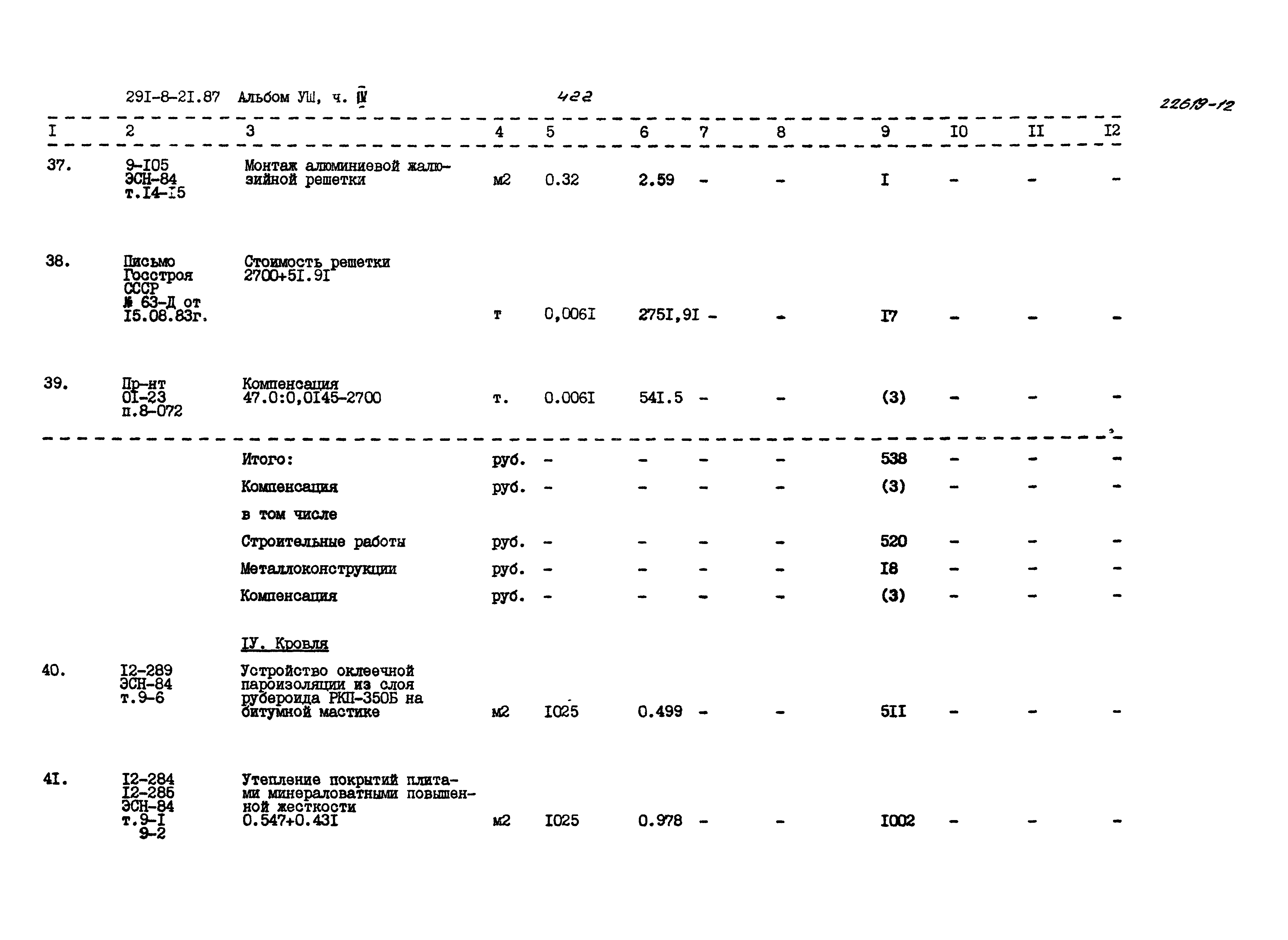 Типовой проект 291-8-21.87