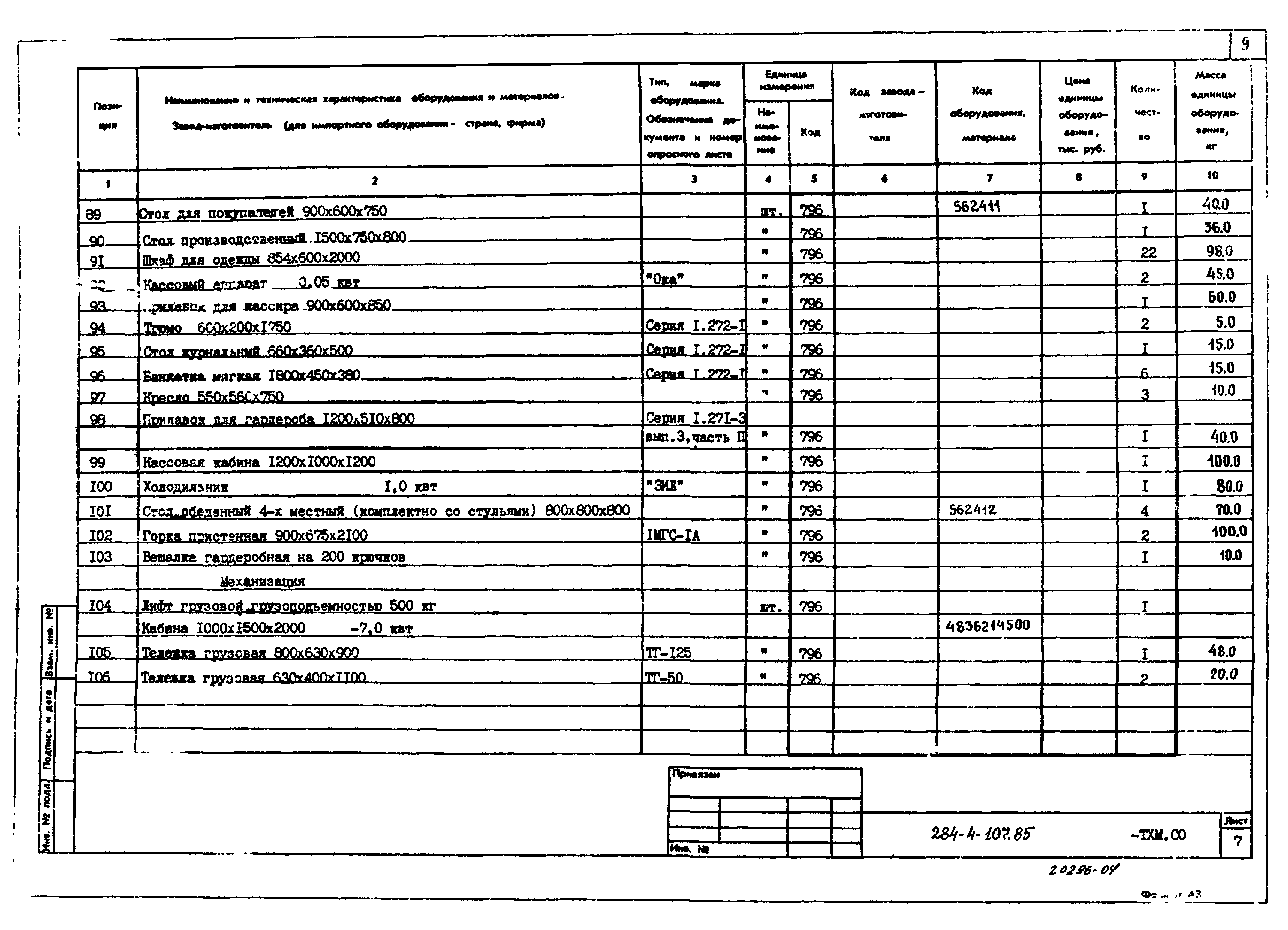 Типовой проект 284-4-107.85