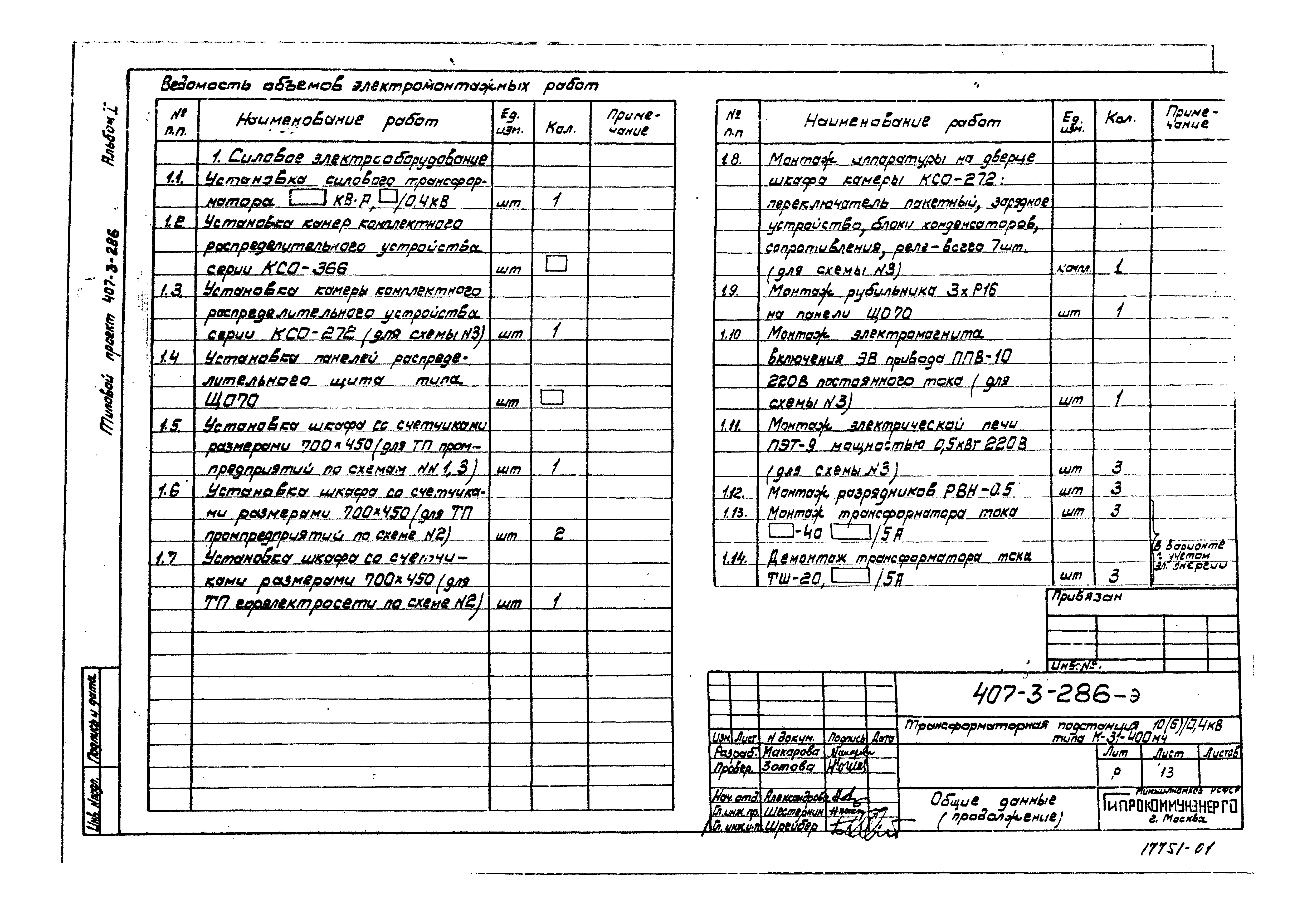 Типовой проект 407-3-286