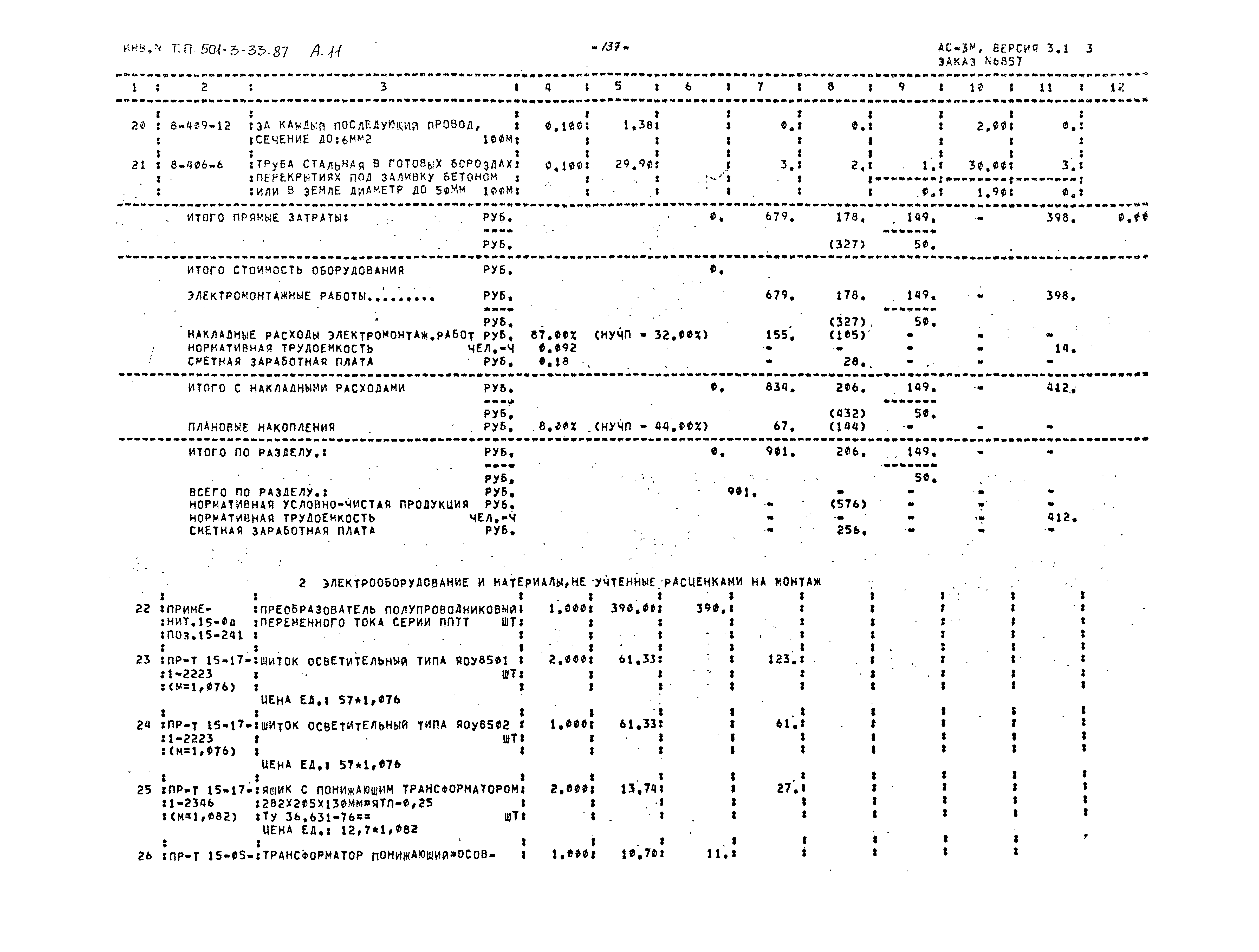 Типовой проект 501-3-33.87
