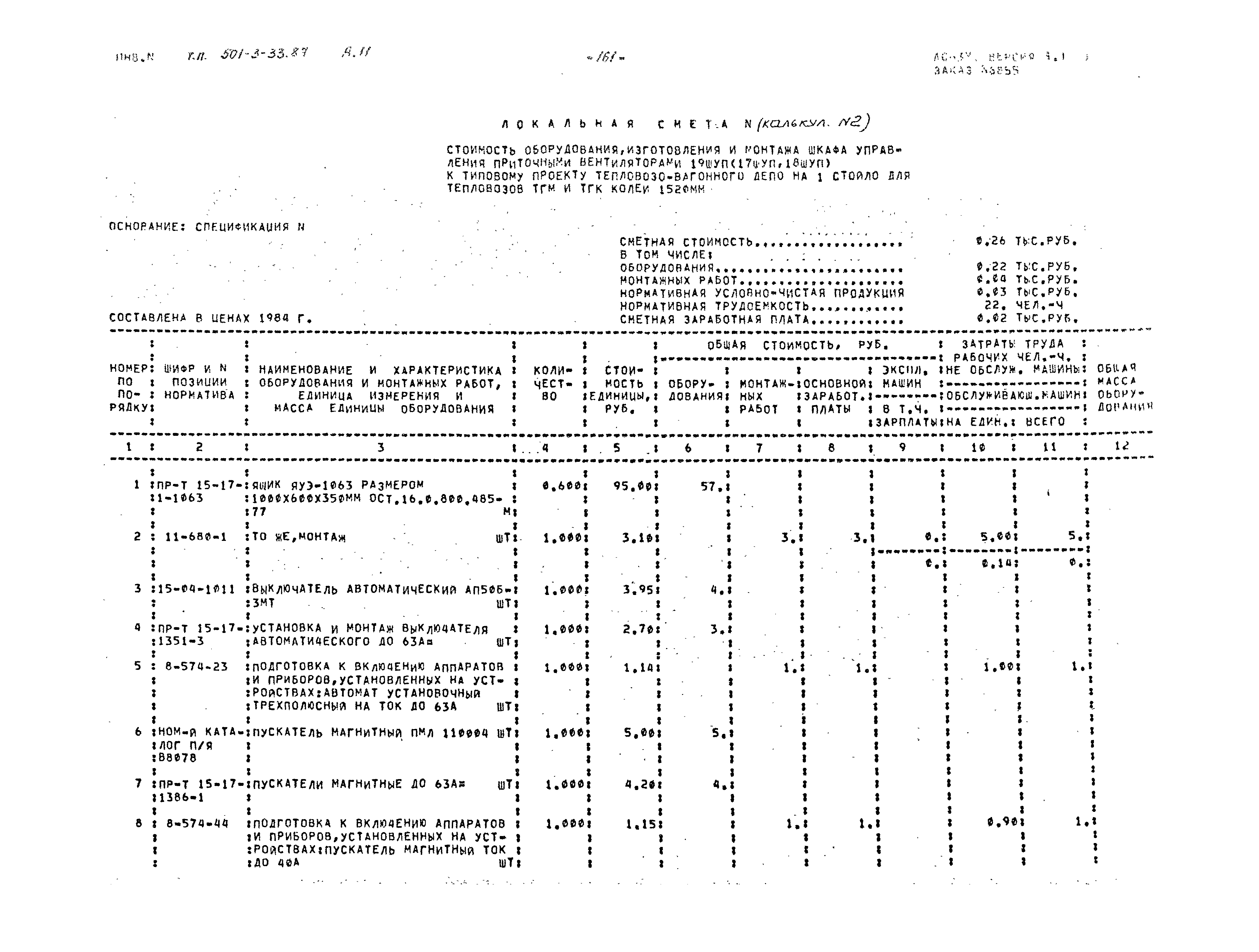 Типовой проект 501-3-33.87