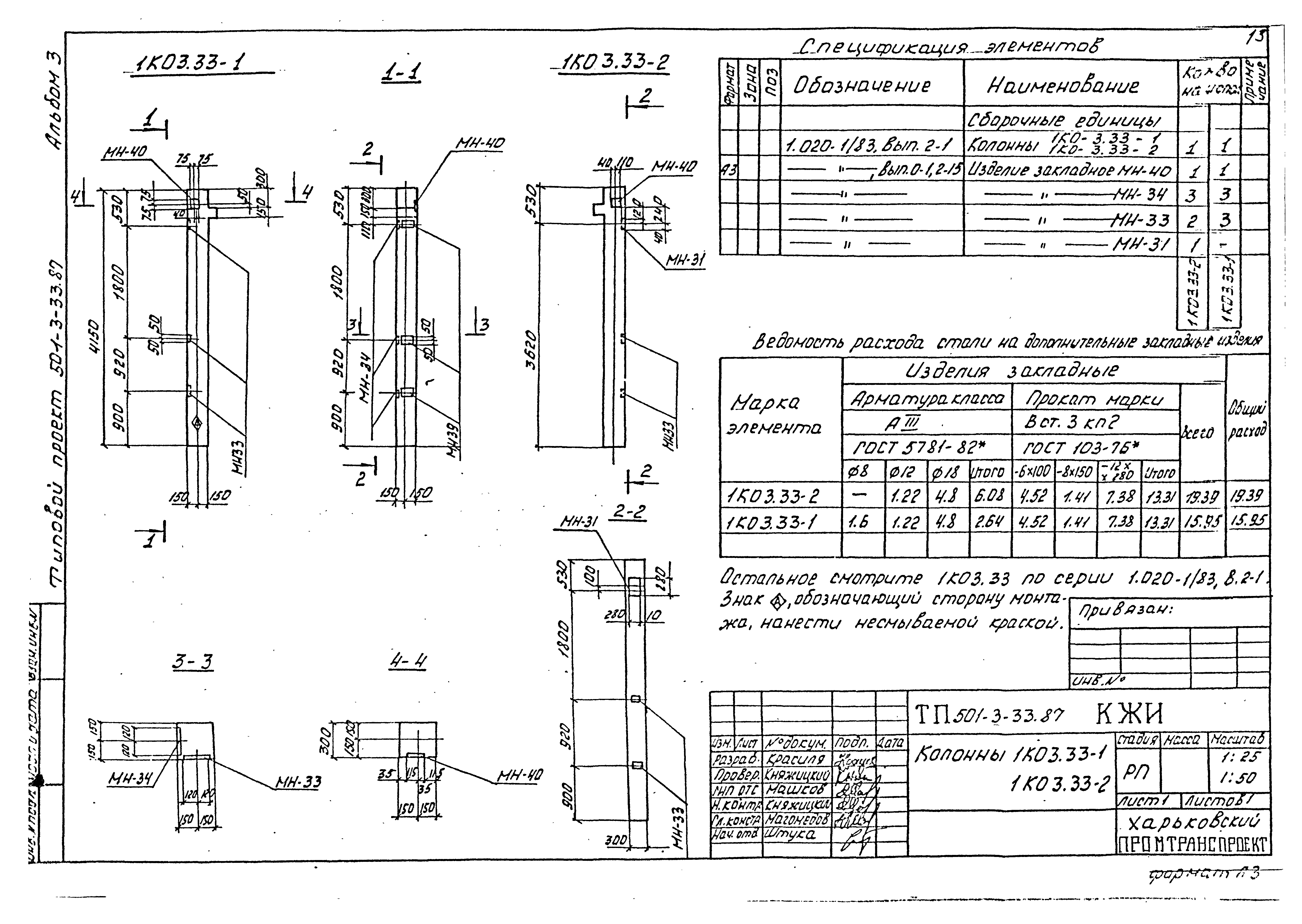 Типовой проект 501-3-33.87