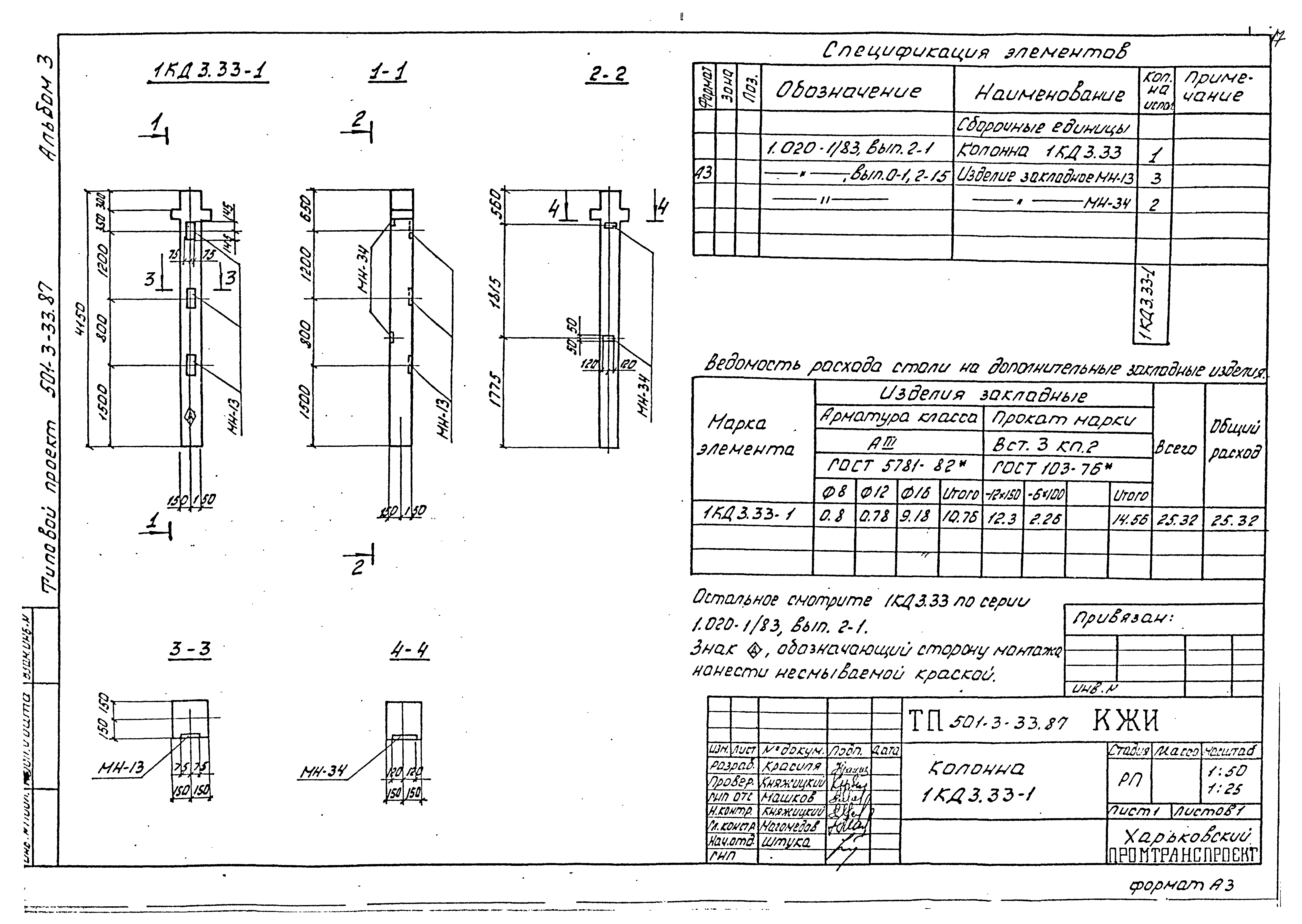 Типовой проект 501-3-33.87