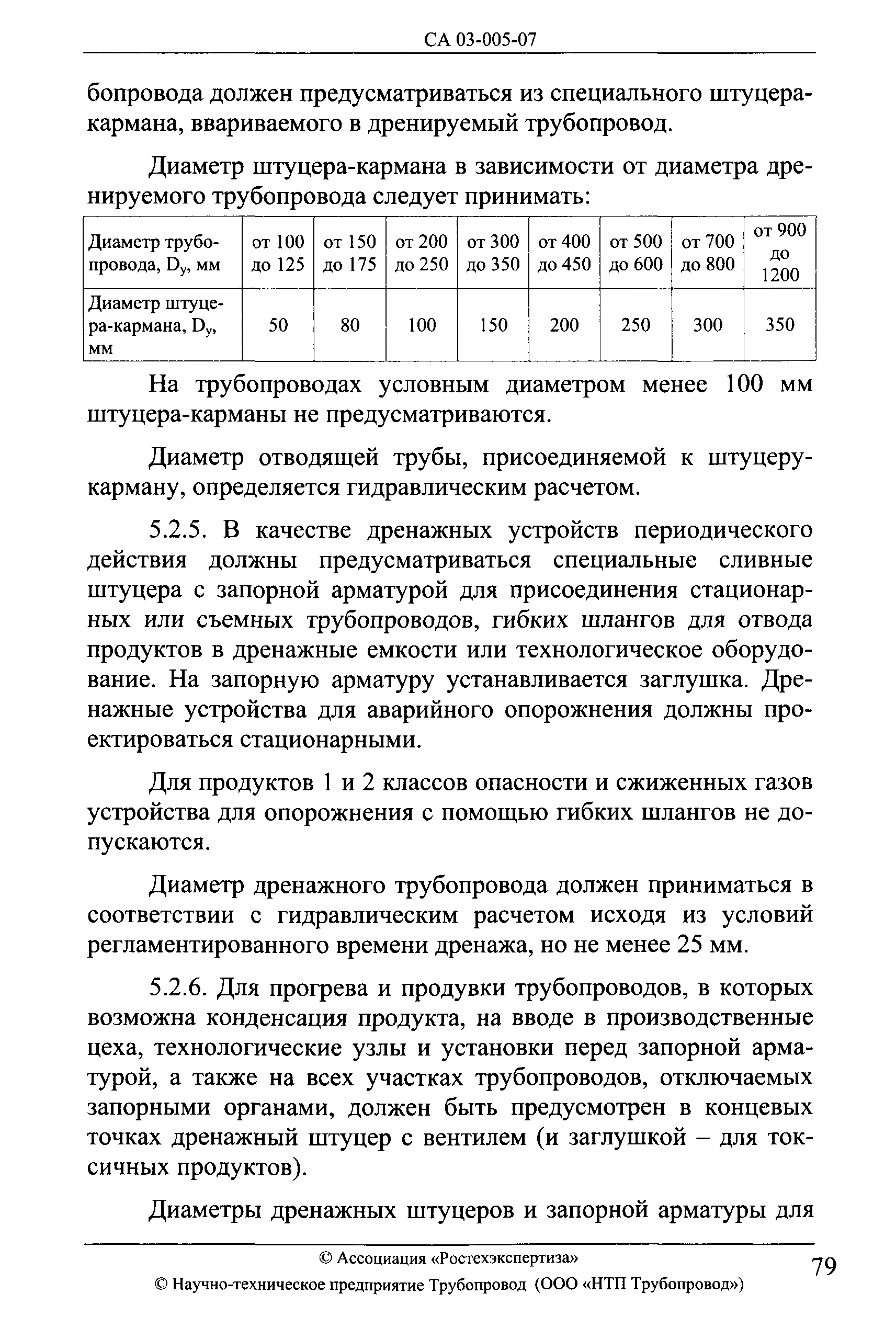 Периодичность ревизии трубопроводов