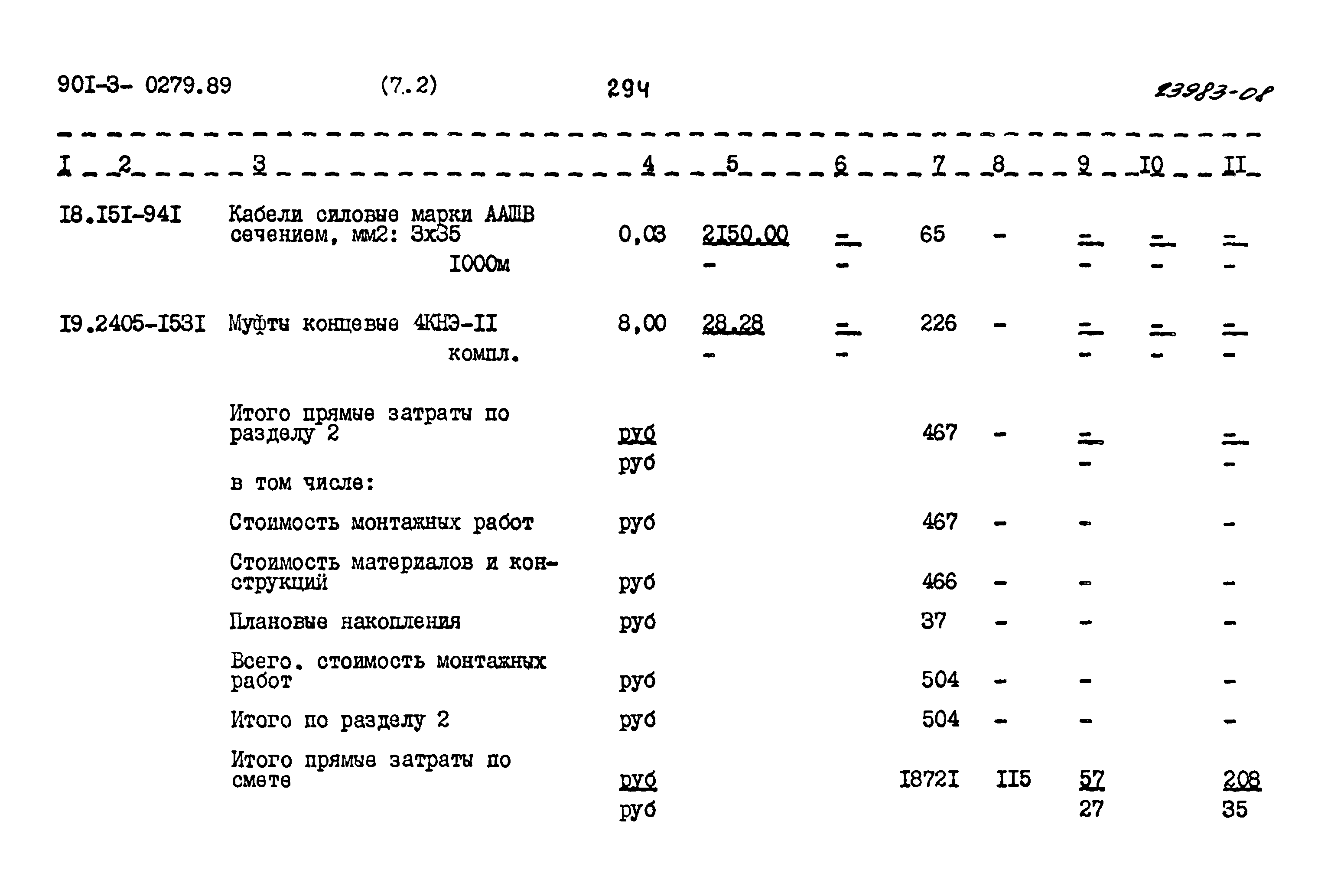 Типовые проектные решения 901-3-0279.89