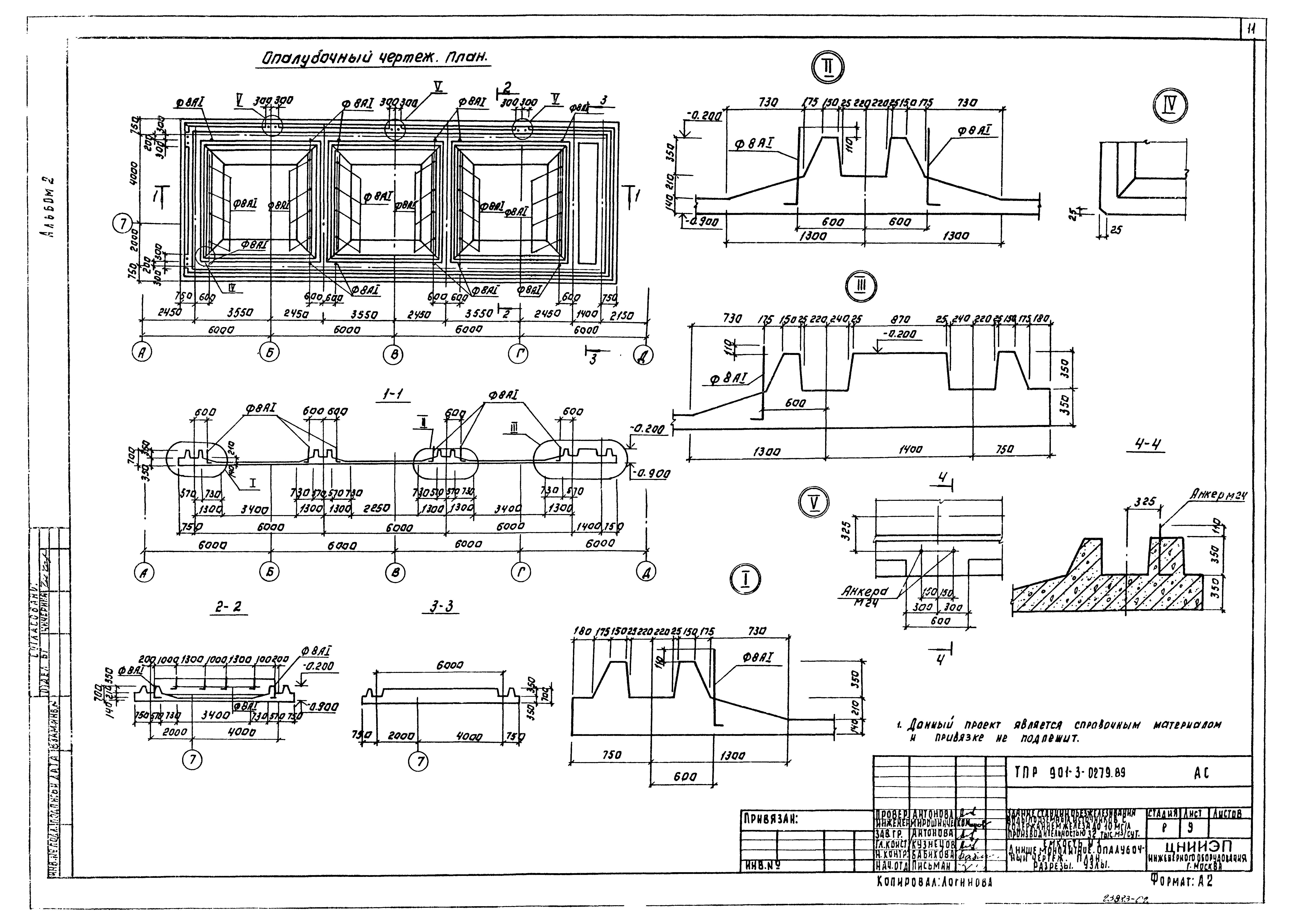 Типовые проектные решения 901-3-0279.89