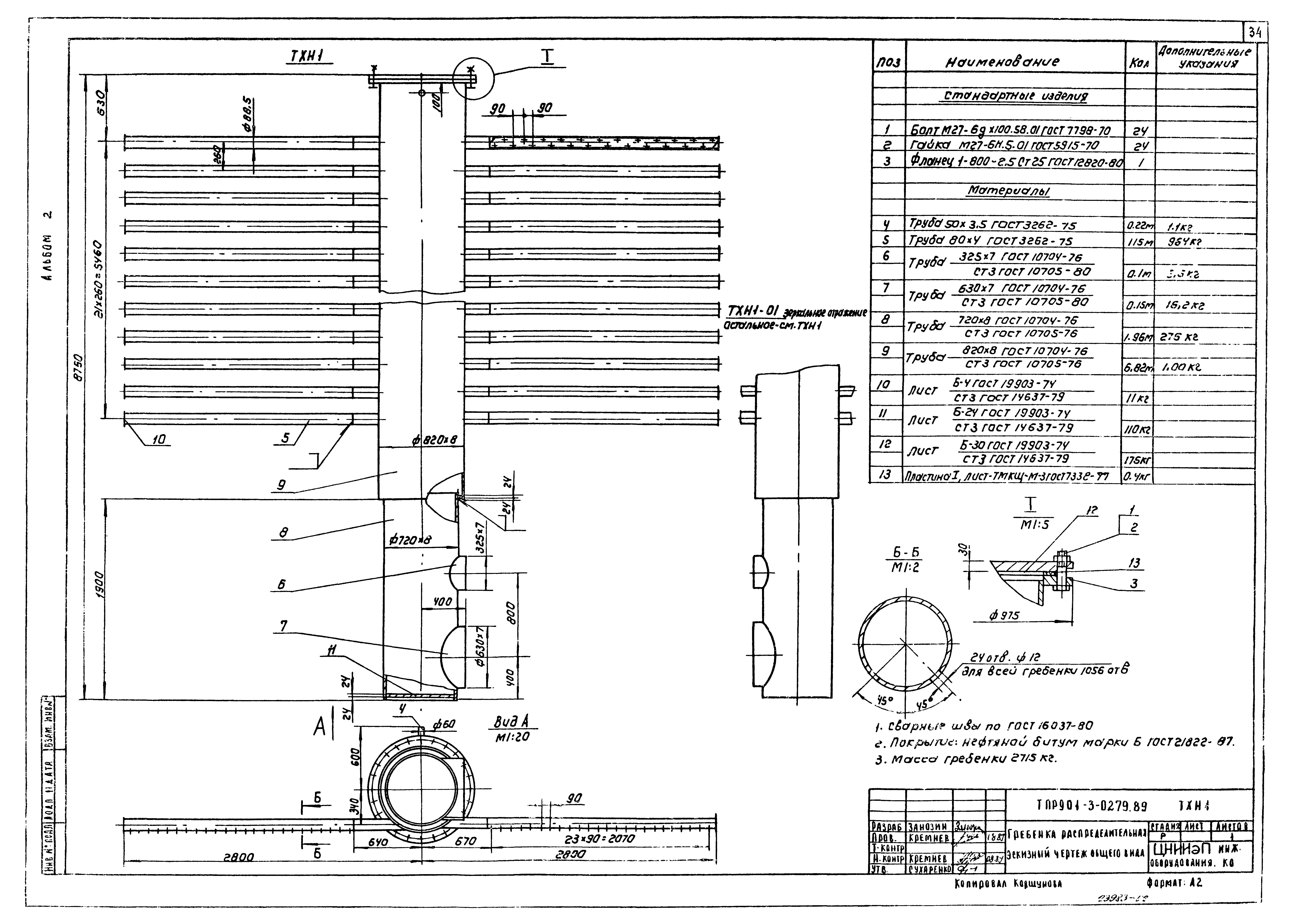 Типовые проектные решения 901-3-0279.89