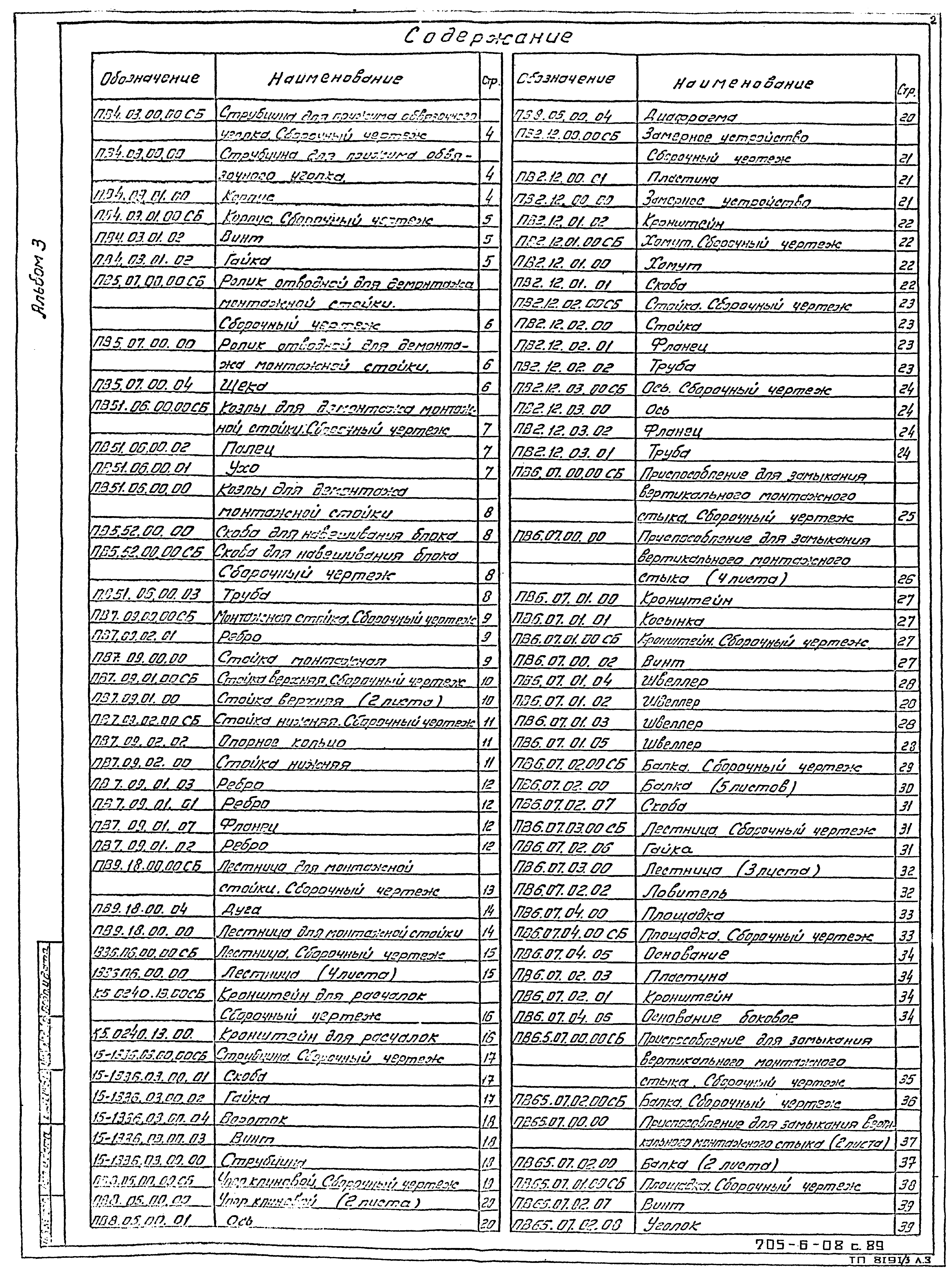 Типовые проектные решения 705-6-08с.89