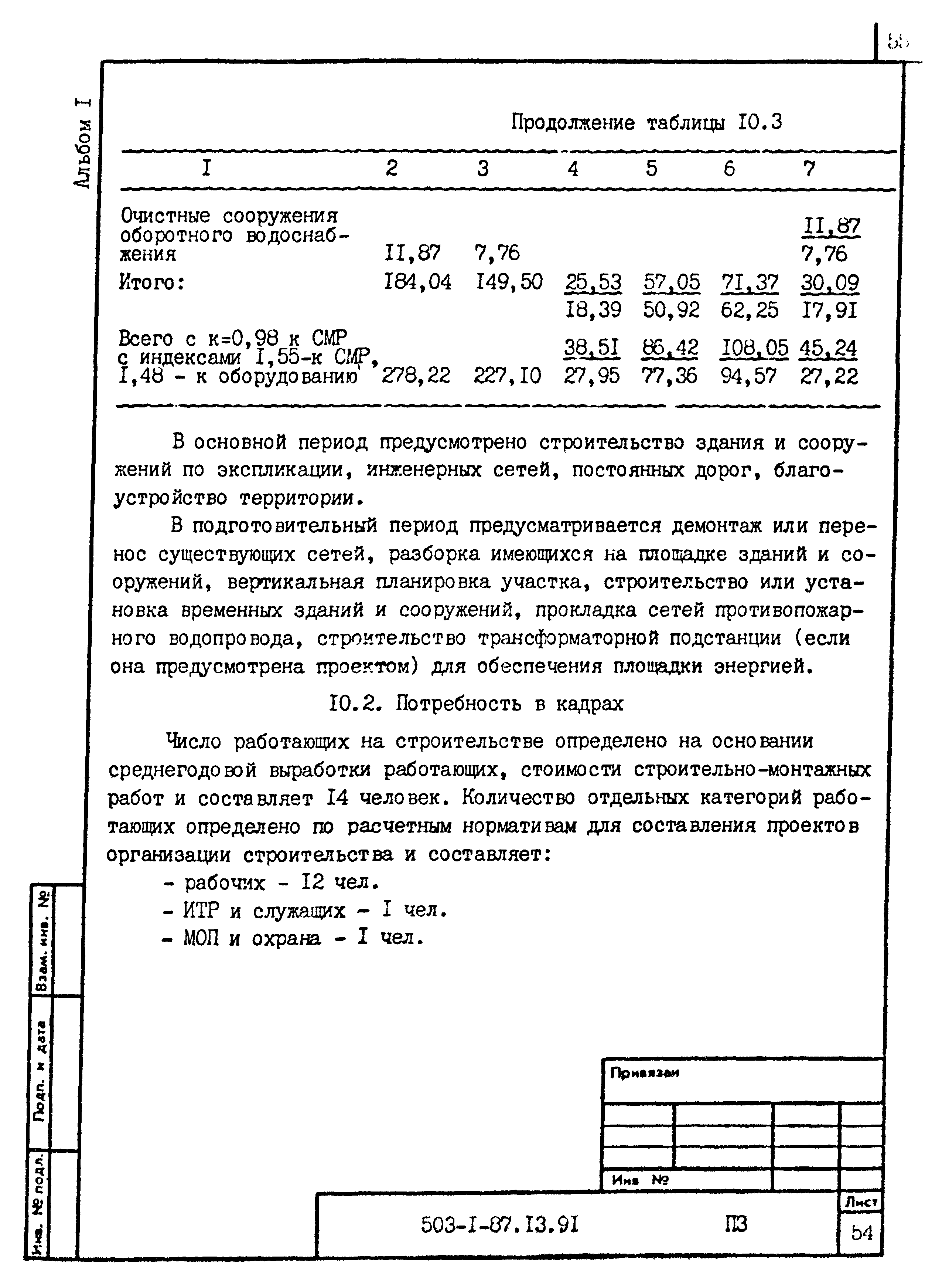 Типовой проект 503-1-87.13.91