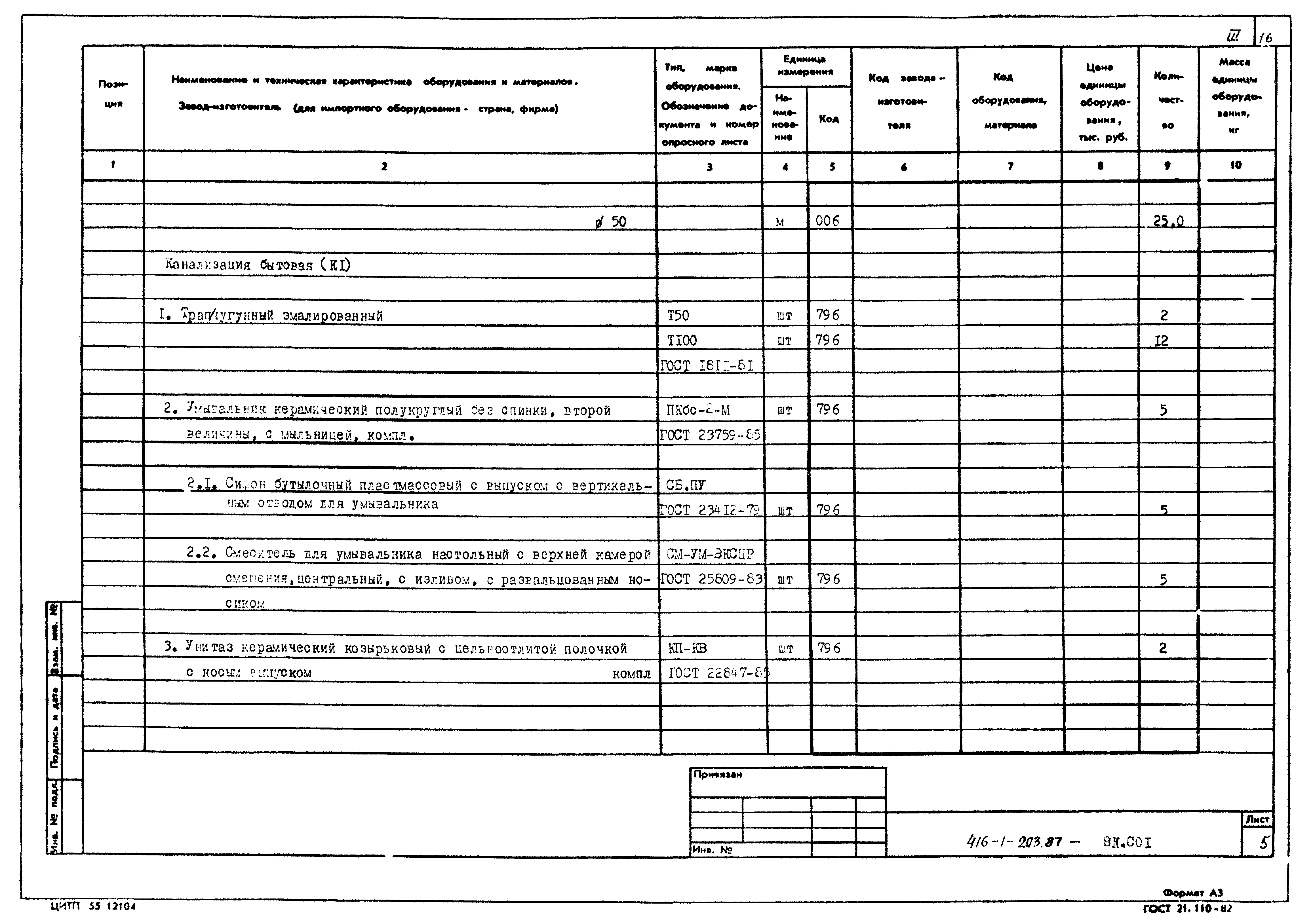 Типовой проект 416-1-203.87