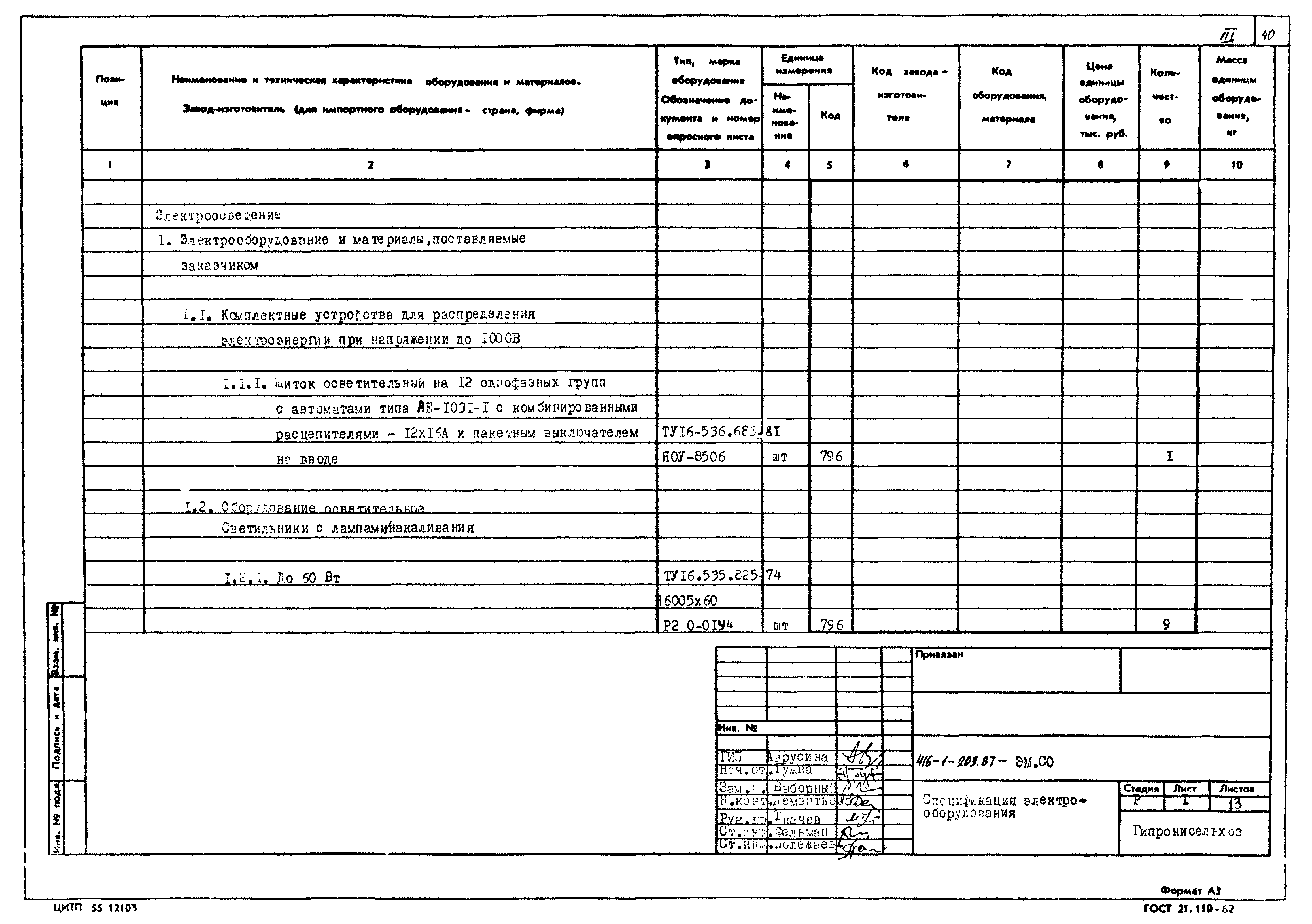 Типовой проект 416-1-203.87