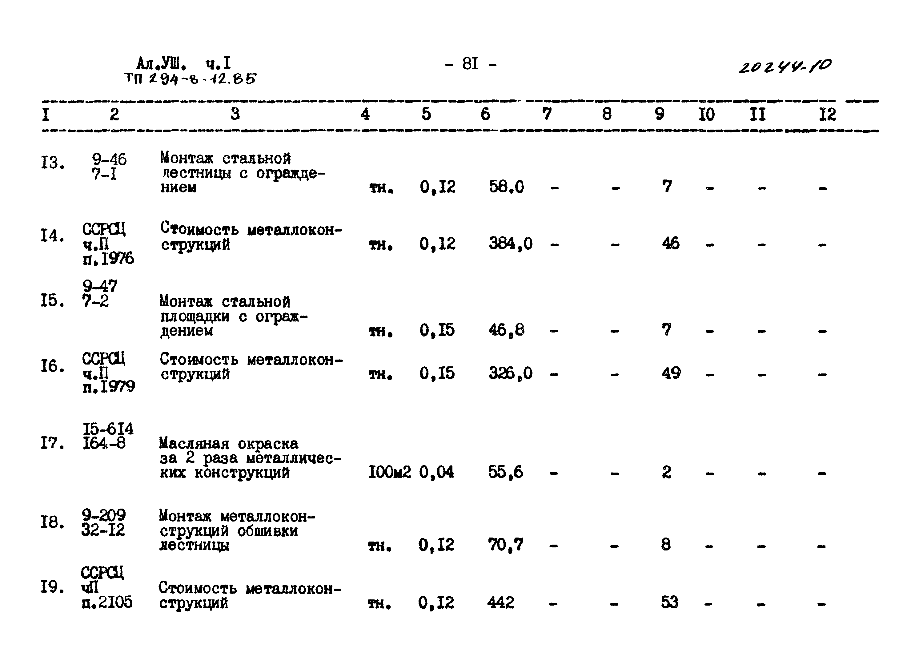 Типовой проект 294-8-12.85