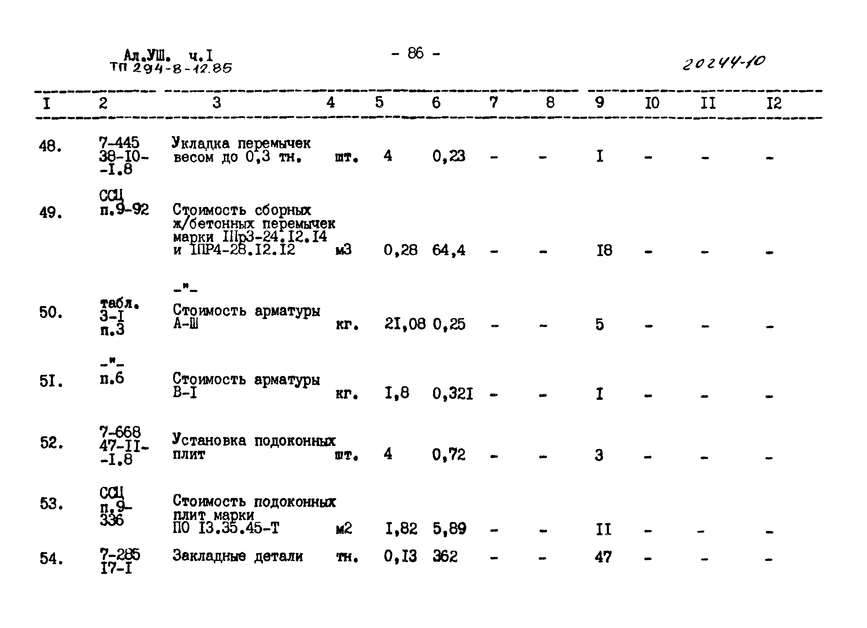 Типовой проект 294-8-12.85