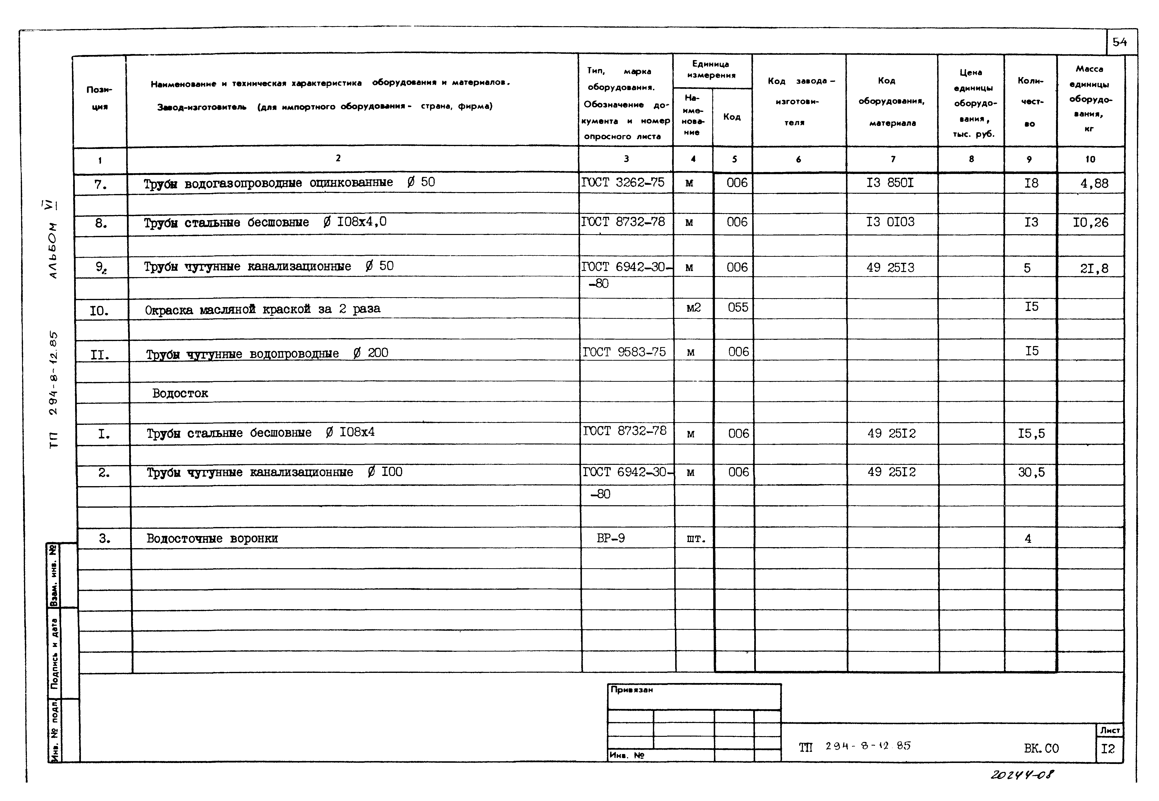 Типовой проект 294-8-12.85