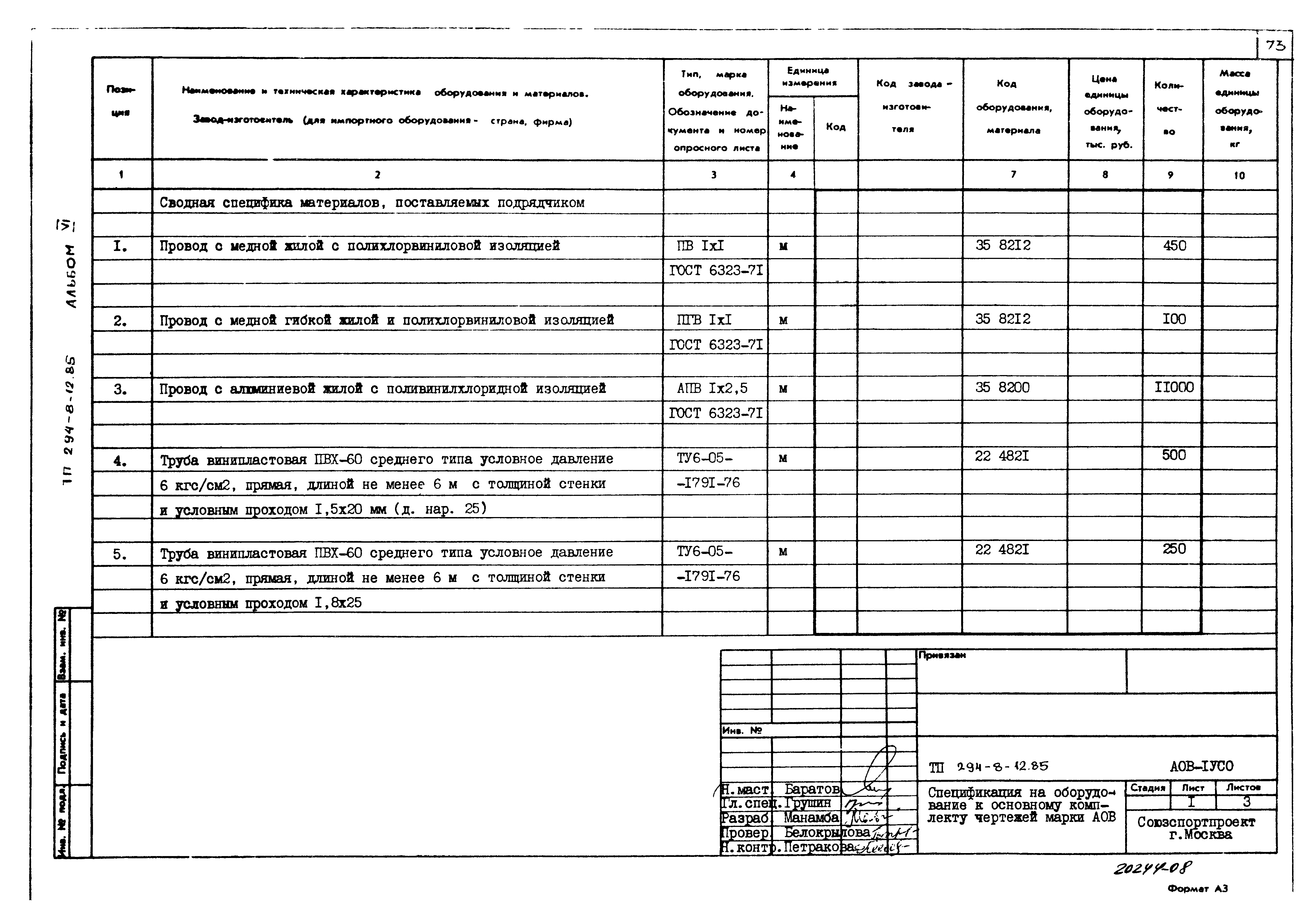 Типовой проект 294-8-12.85