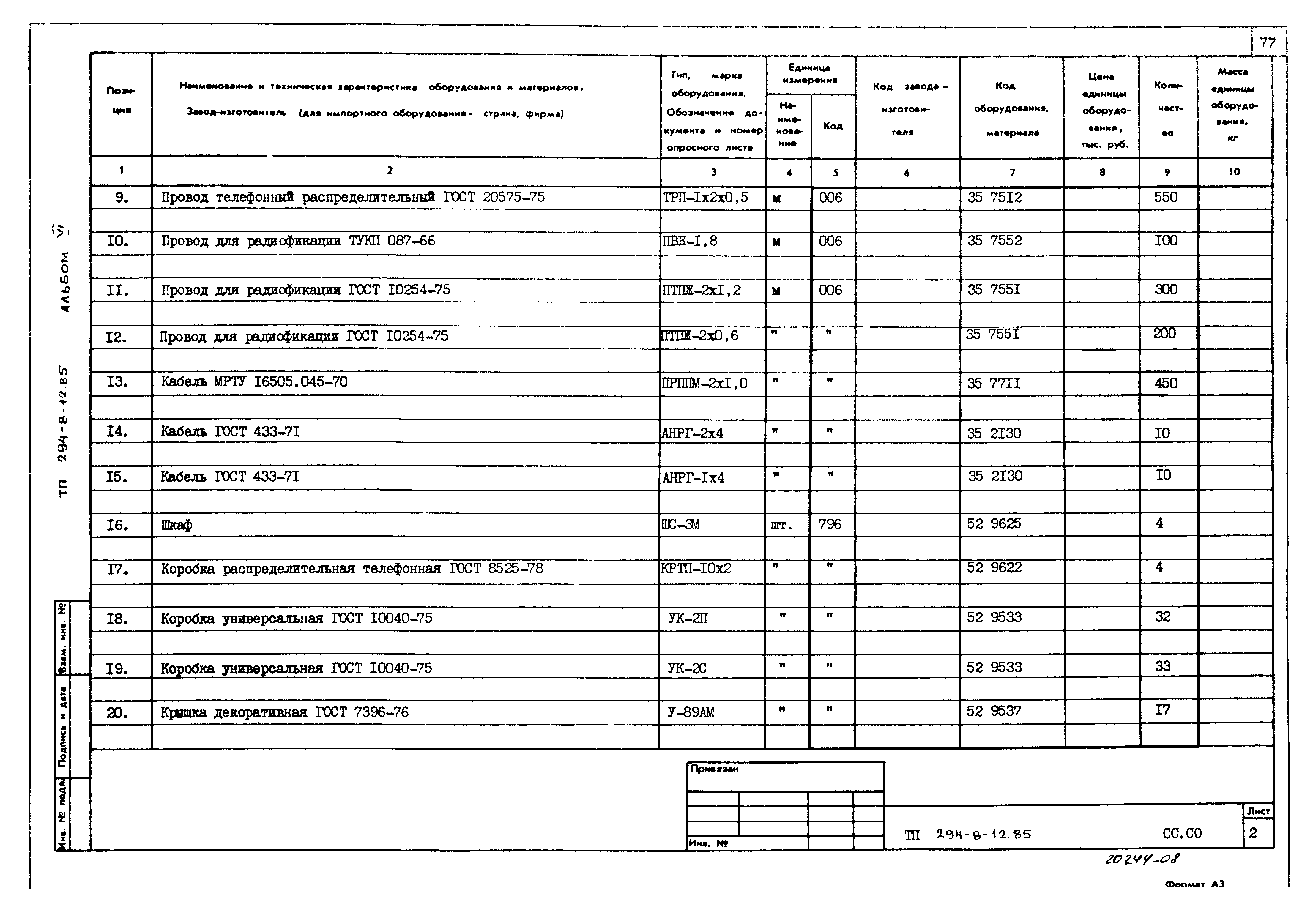 Типовой проект 294-8-12.85