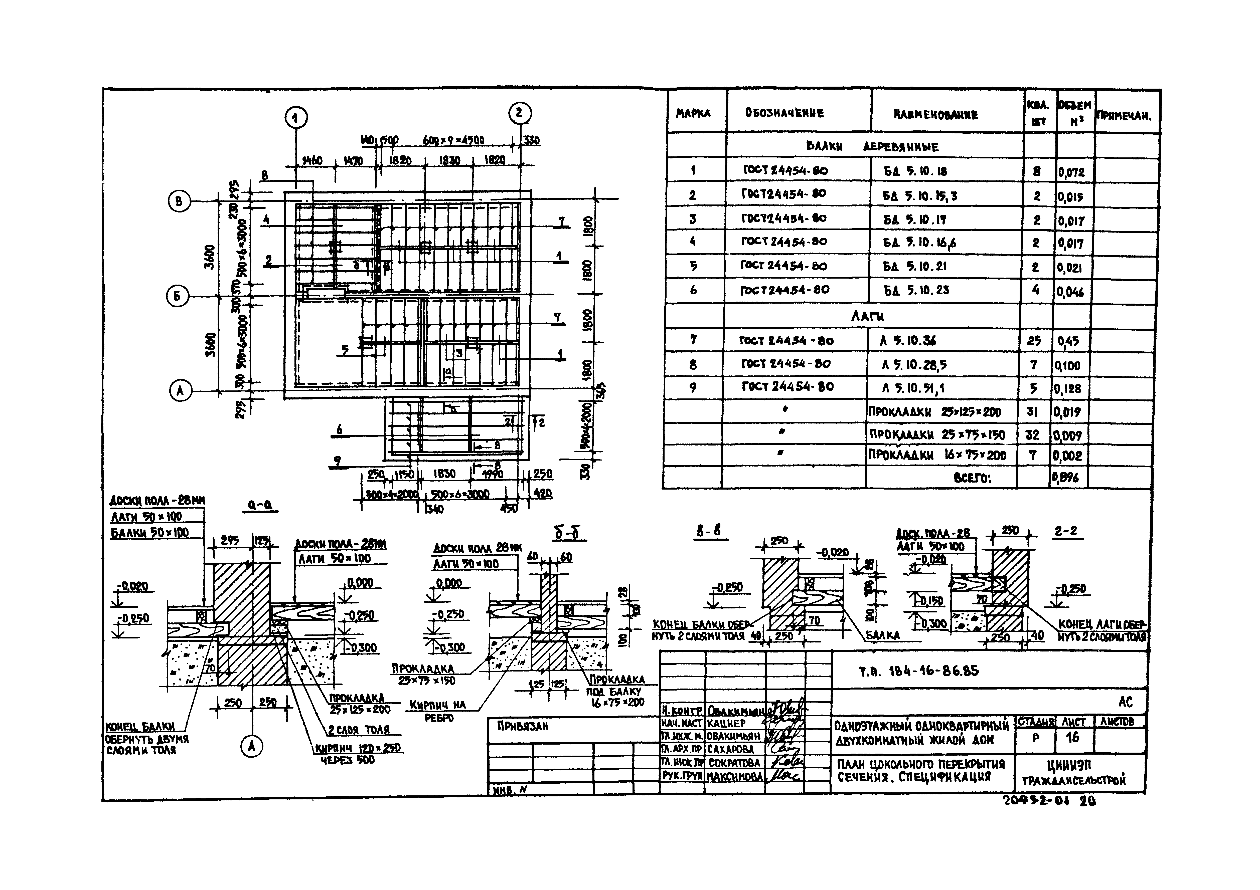 Типовой проект 184-16-86.85