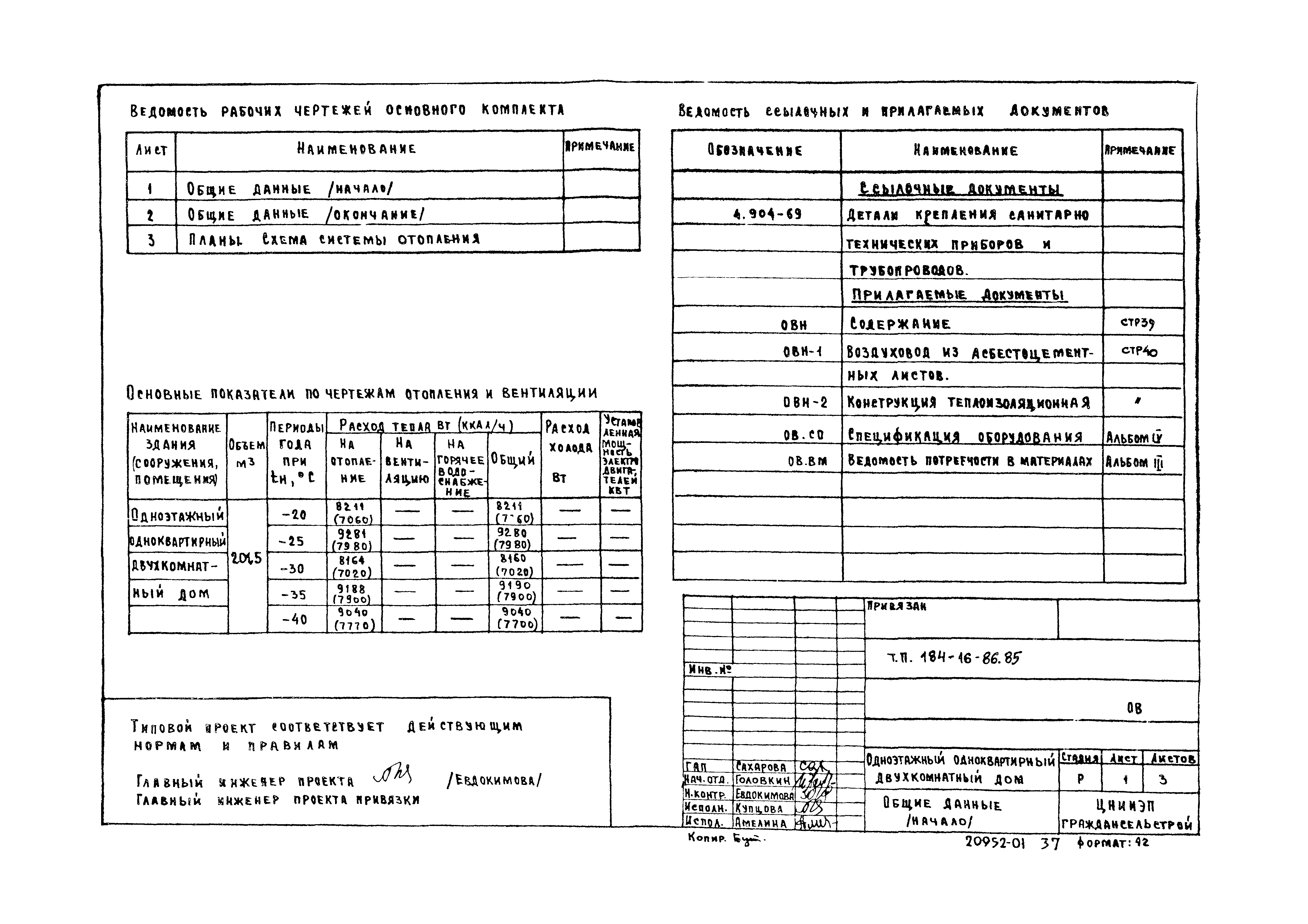 Типовой проект 184-16-86.85
