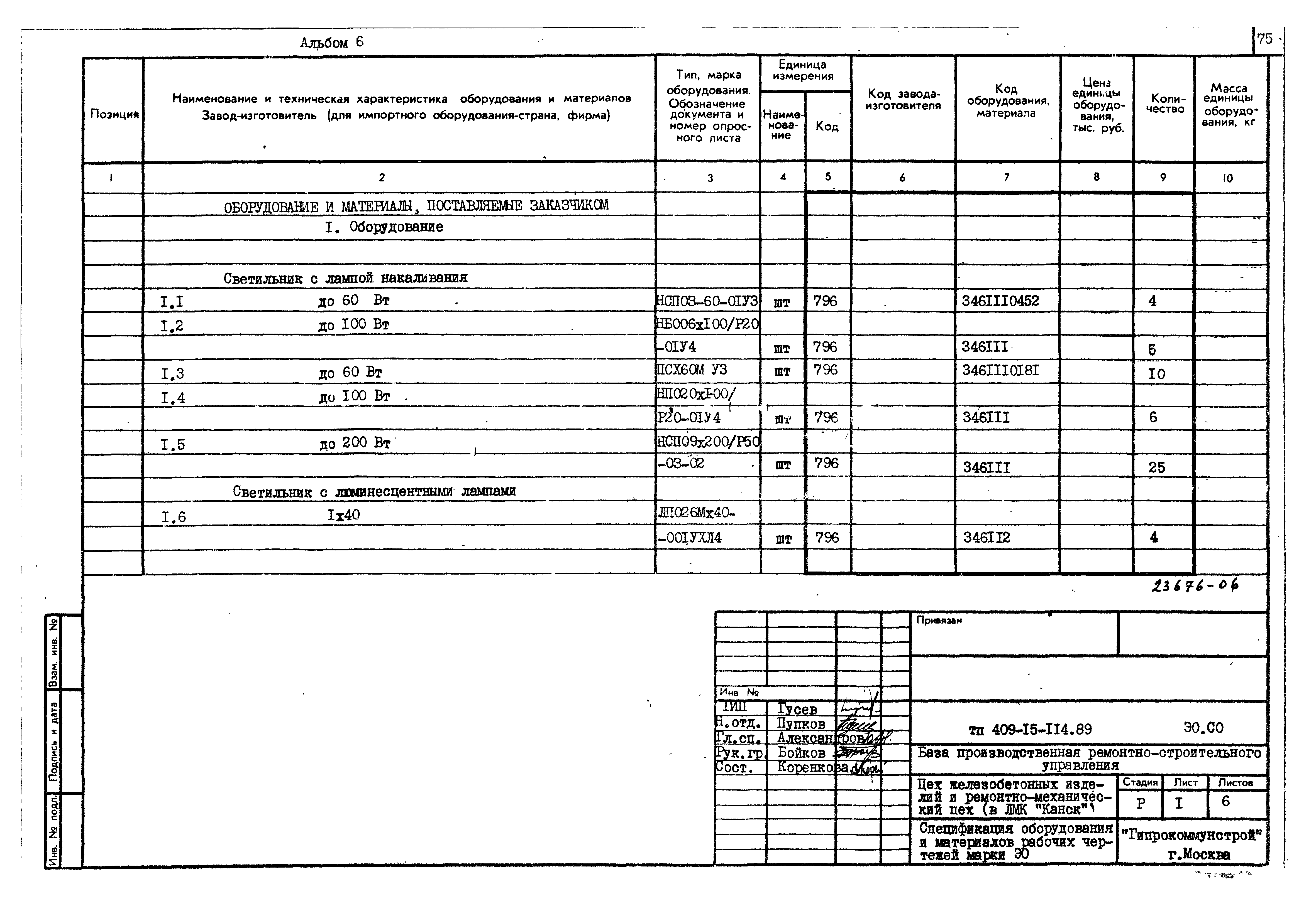 Типовой проект 409-15-114.89