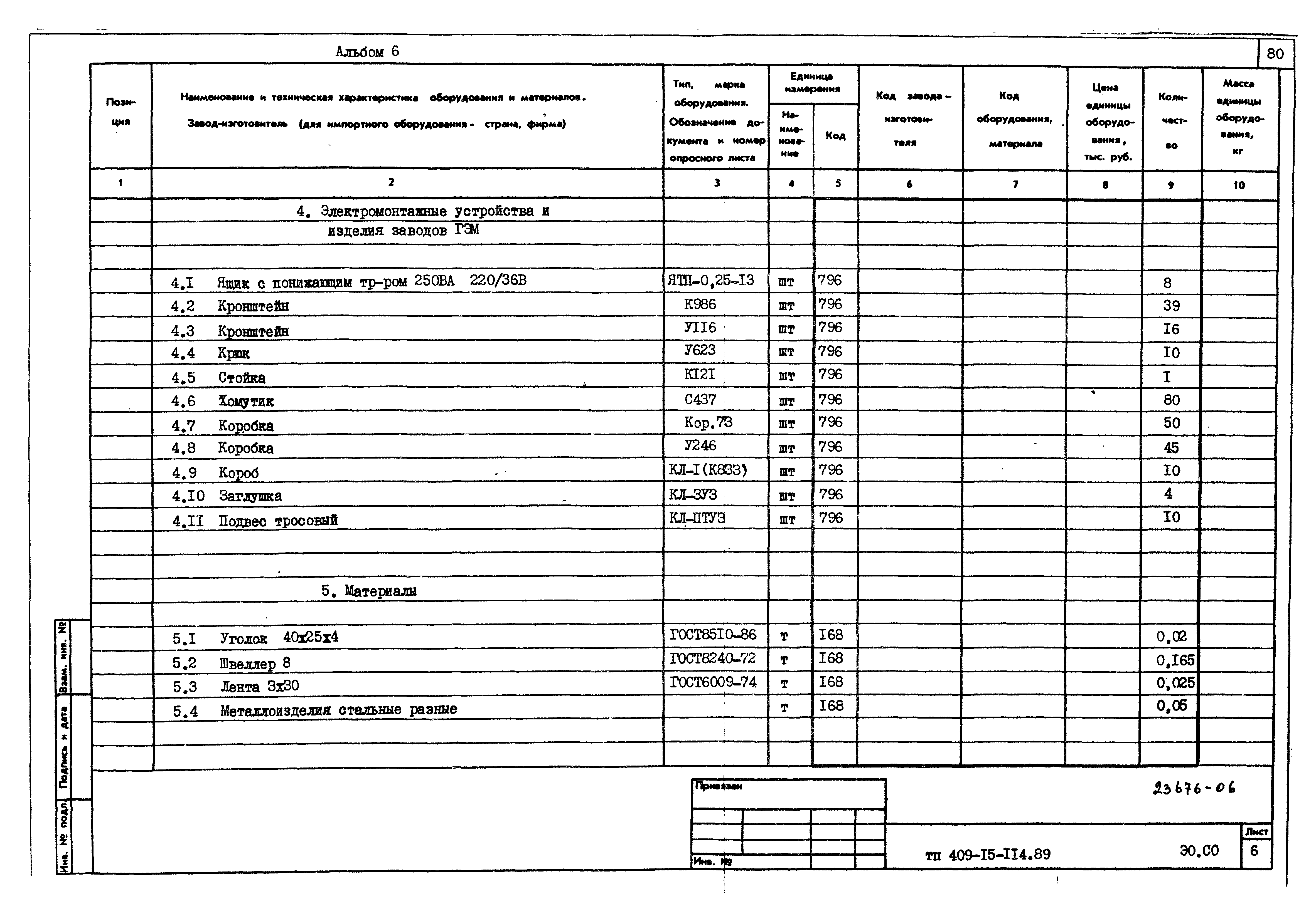 Типовой проект 409-15-114.89