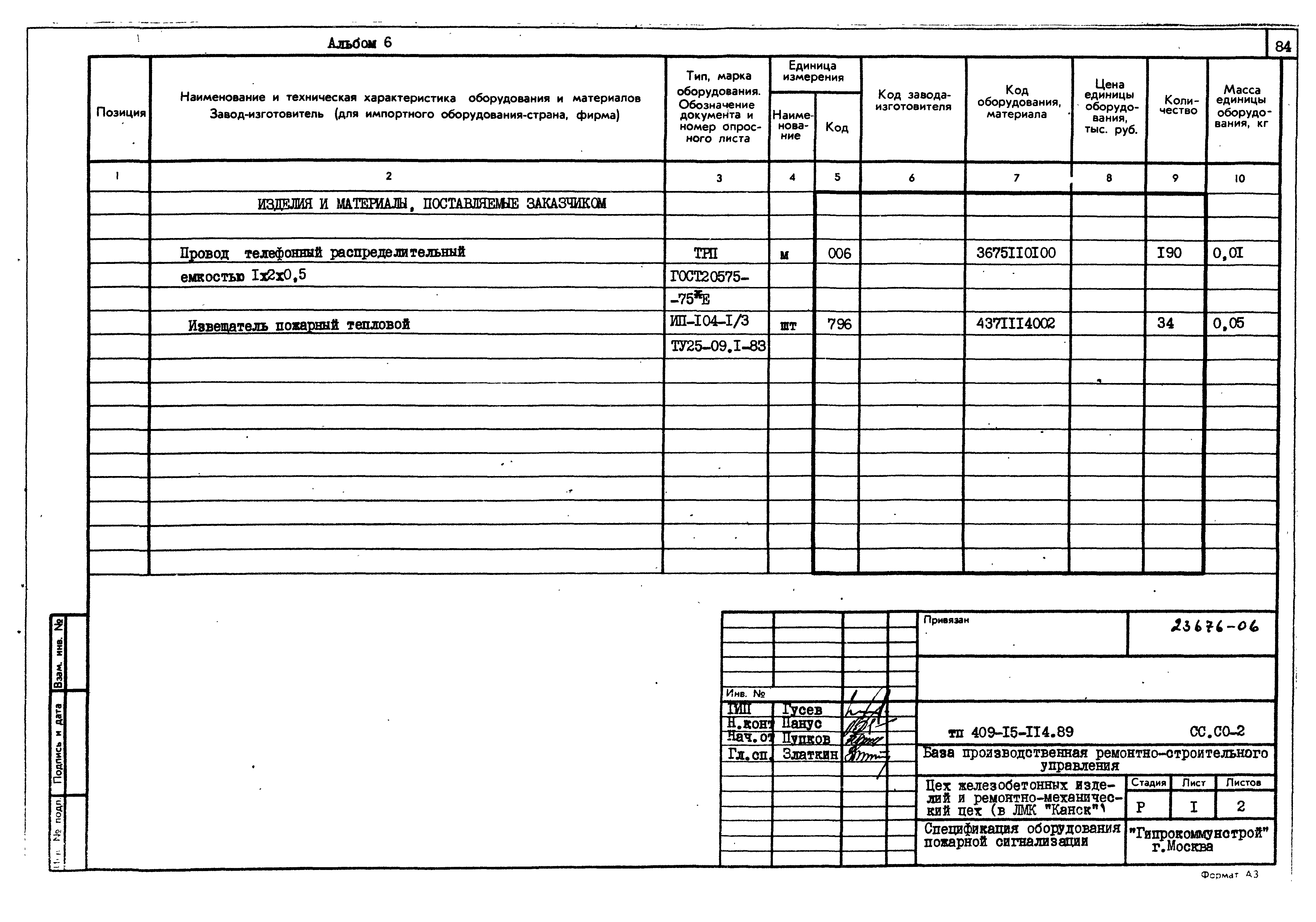 Типовой проект 409-15-114.89