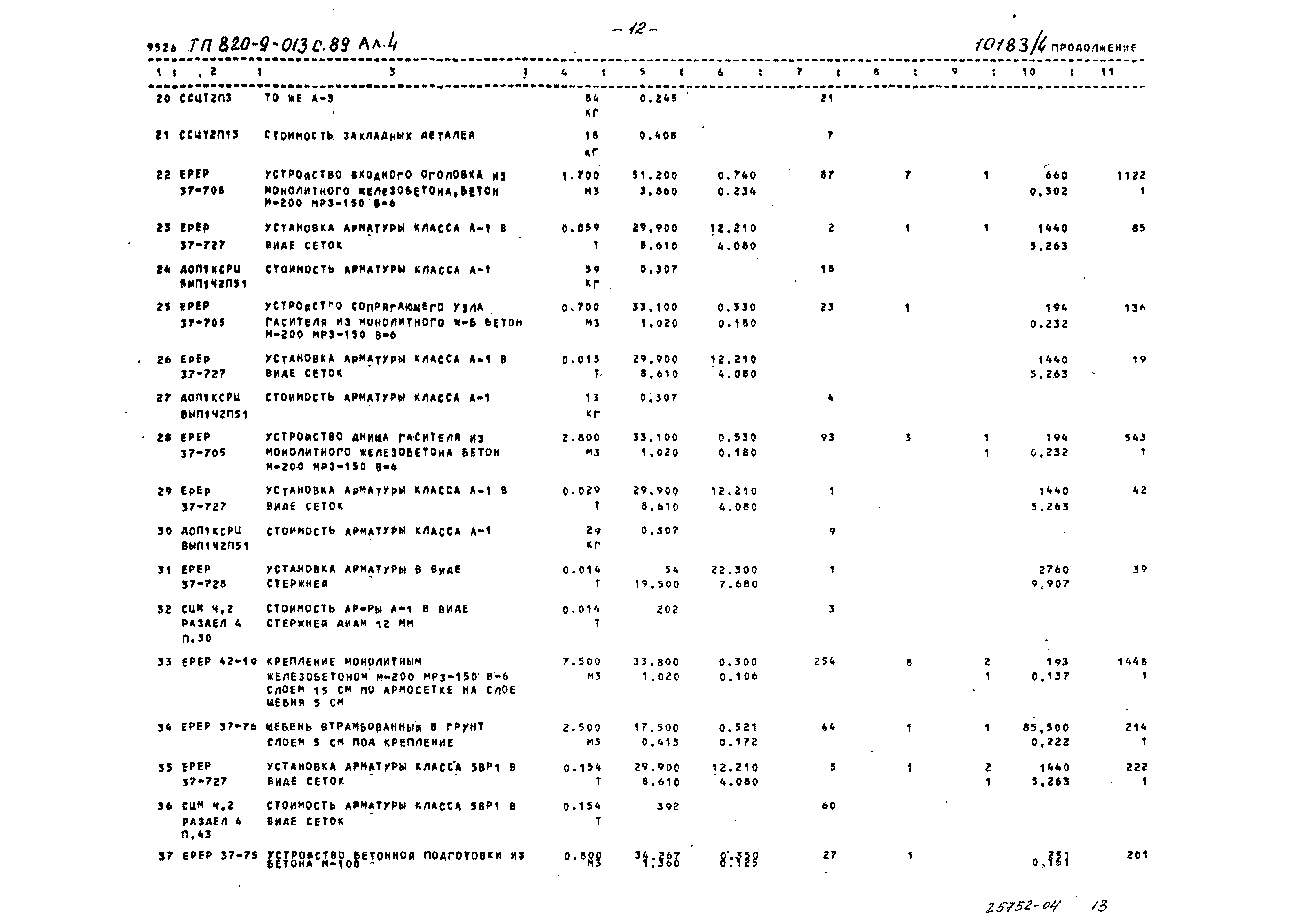 Типовые проектные решения 820-9-013с.89