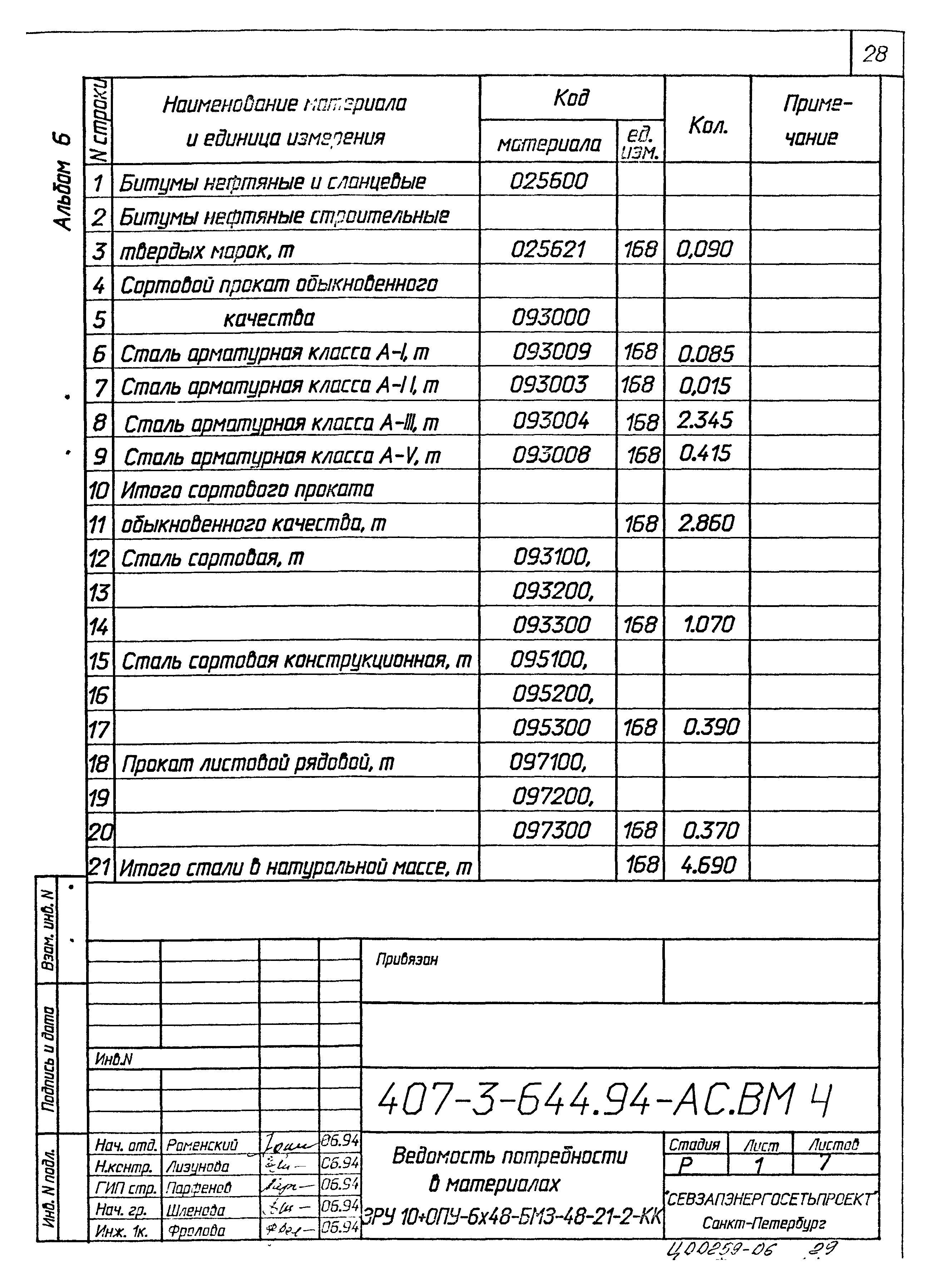 Типовой проект 407-3-644.94