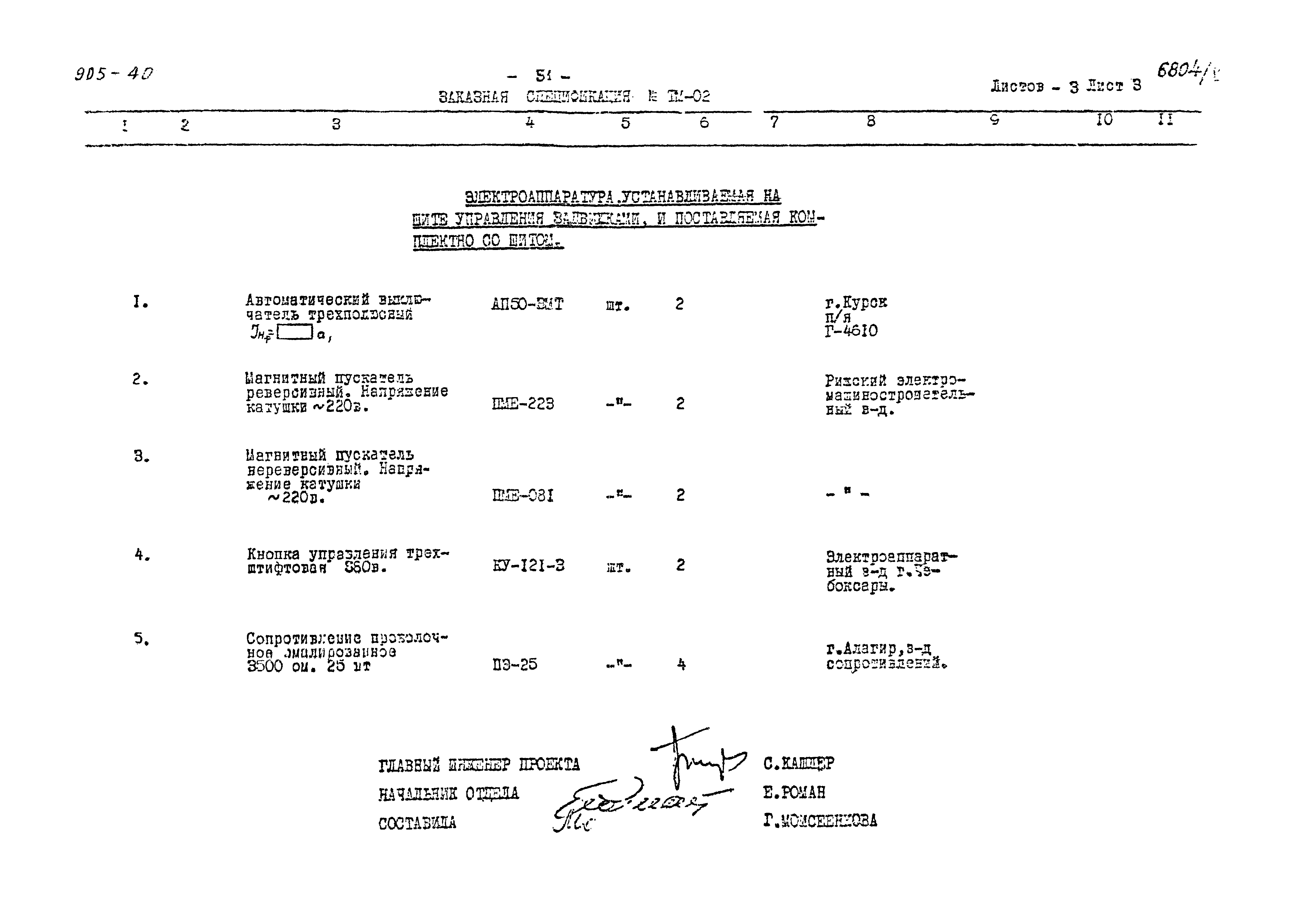 Типовой проект 905-40