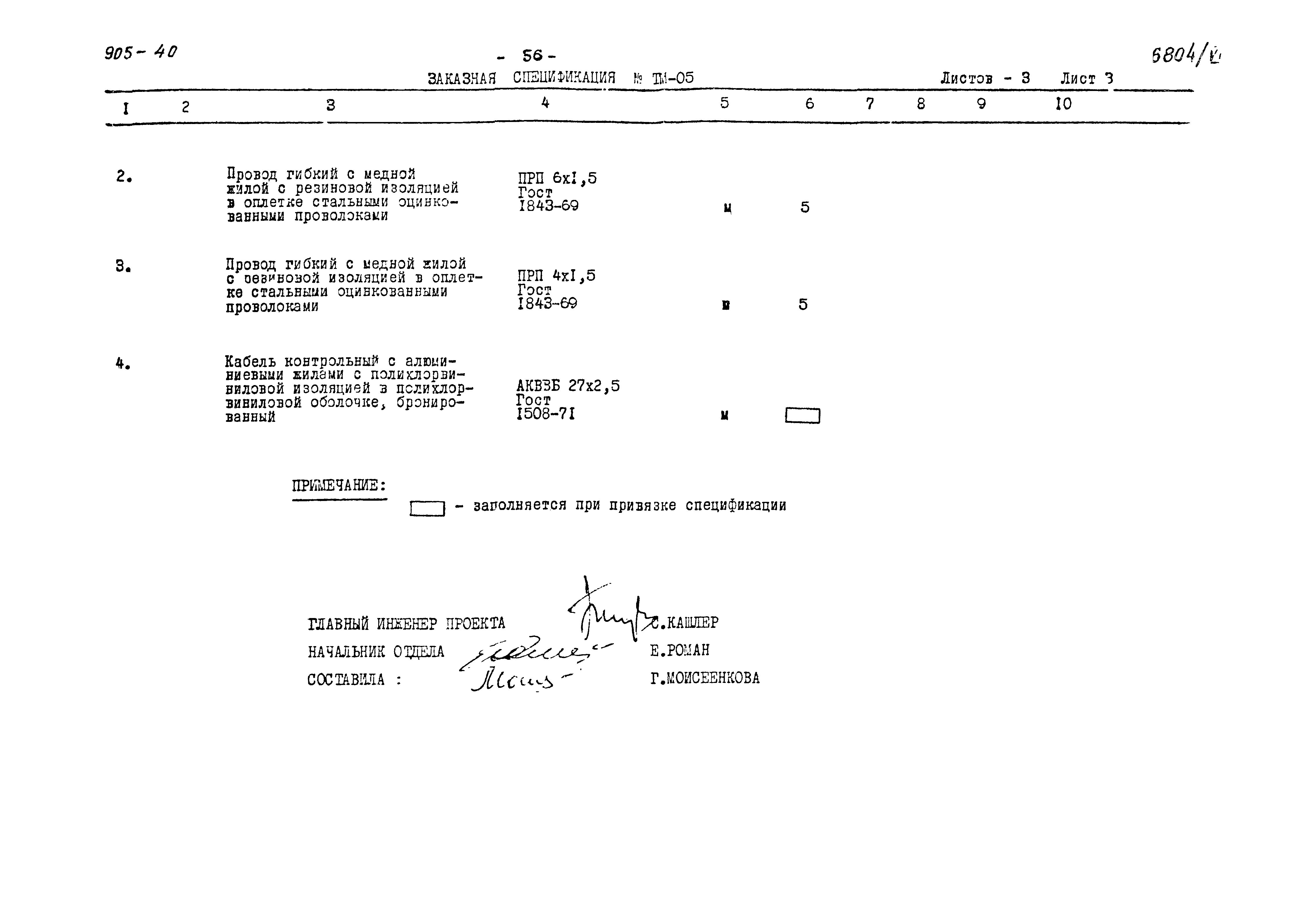 Типовой проект 905-40