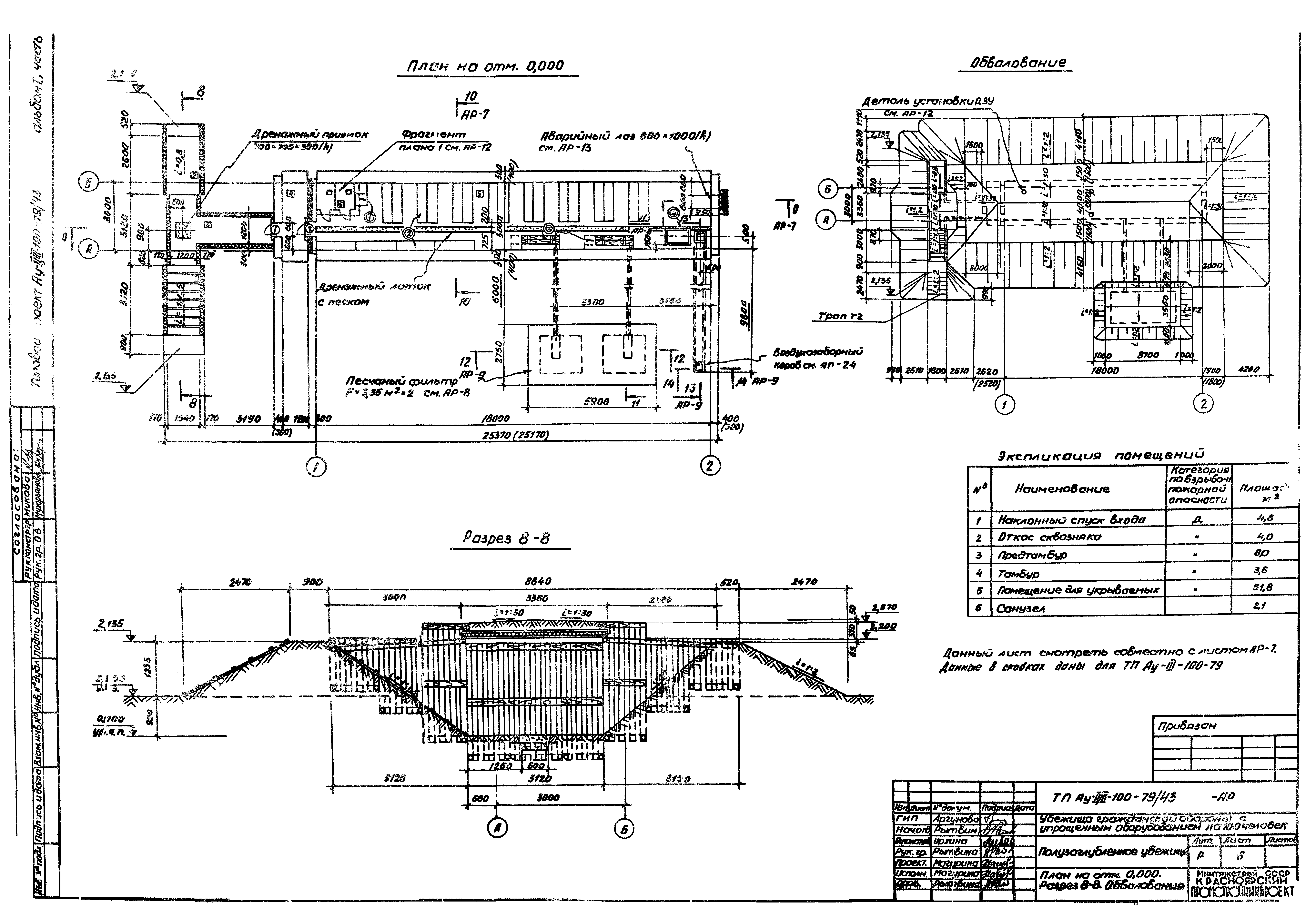 Типовой проект Ау-II,III-100-79/43