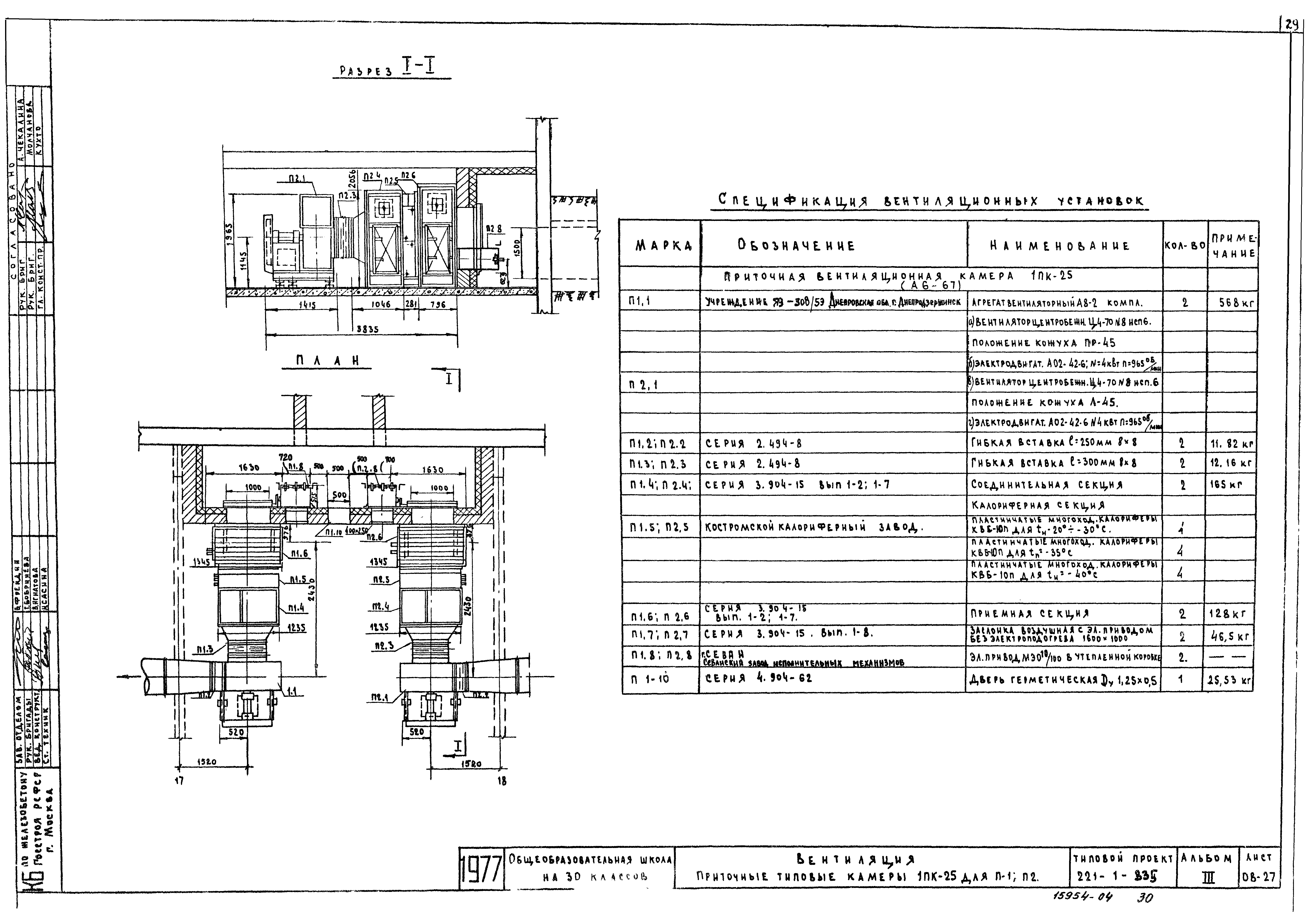 Скачать Типовой проект 221-1-335 Альбом III. Отопление и вентиляция