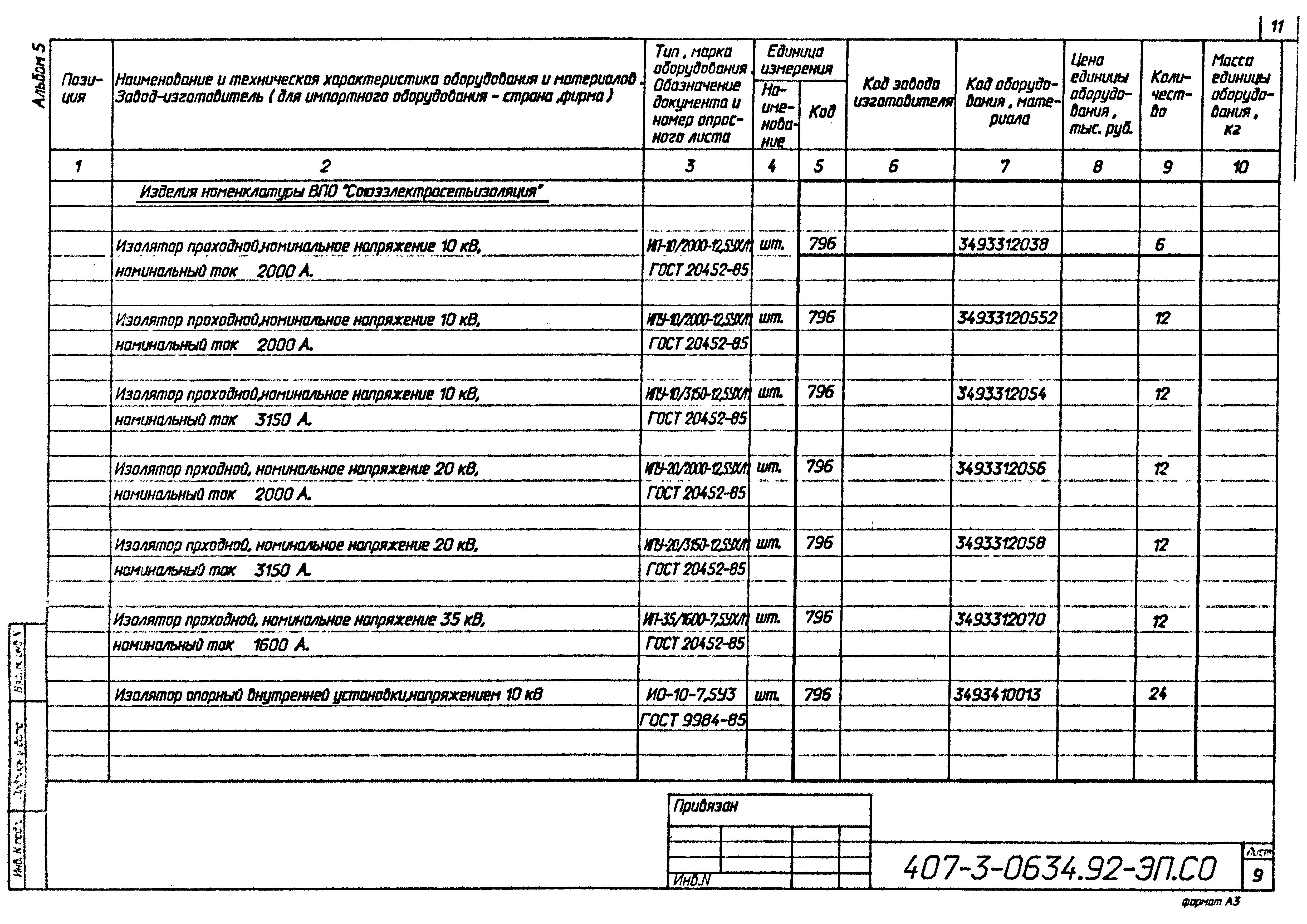 Типовые проектные решения 407-3-0634.92